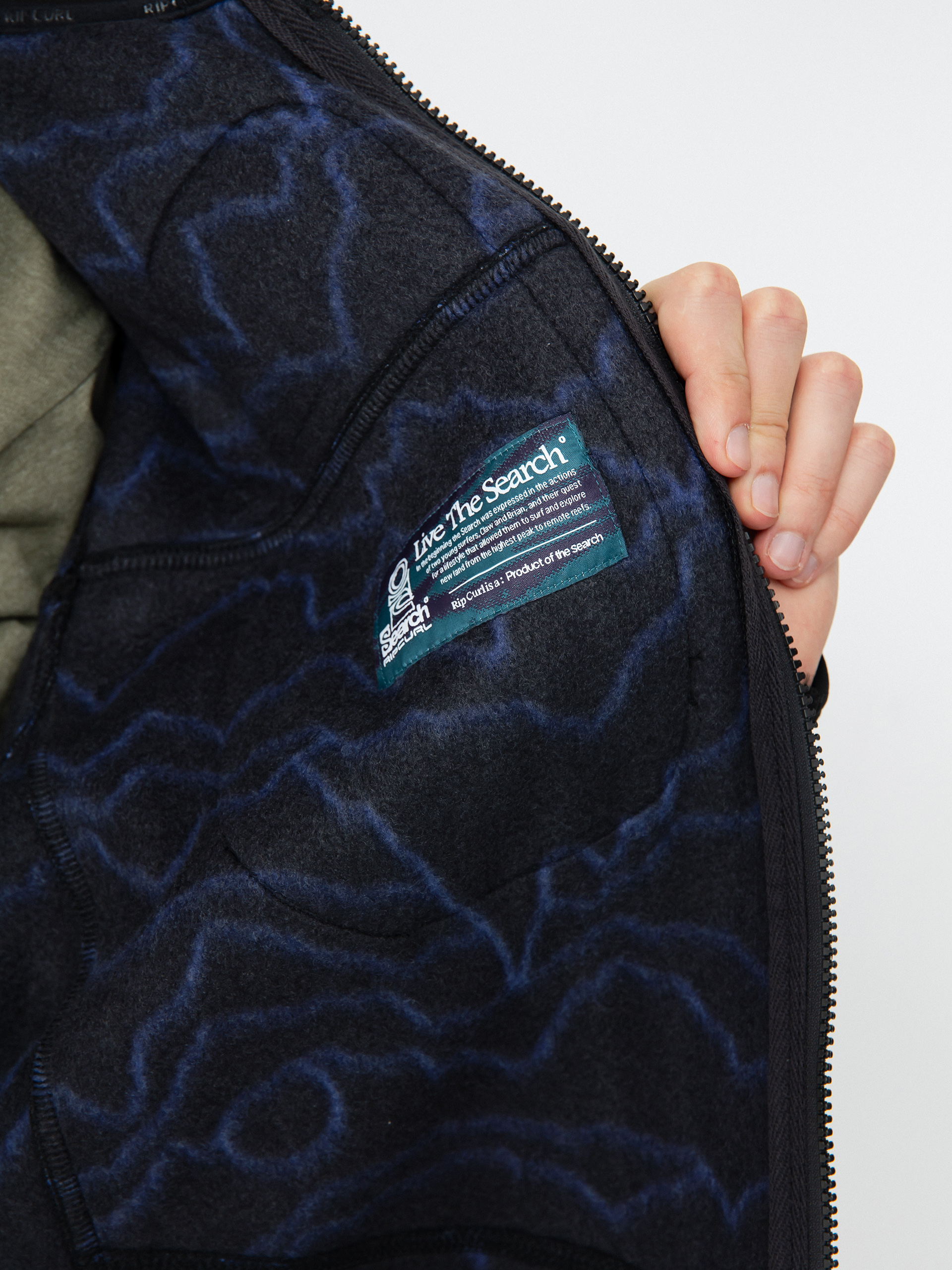 Pentru bărbați Hanorac Rip Curl Anti Series Search Zip Crew (black/berry)