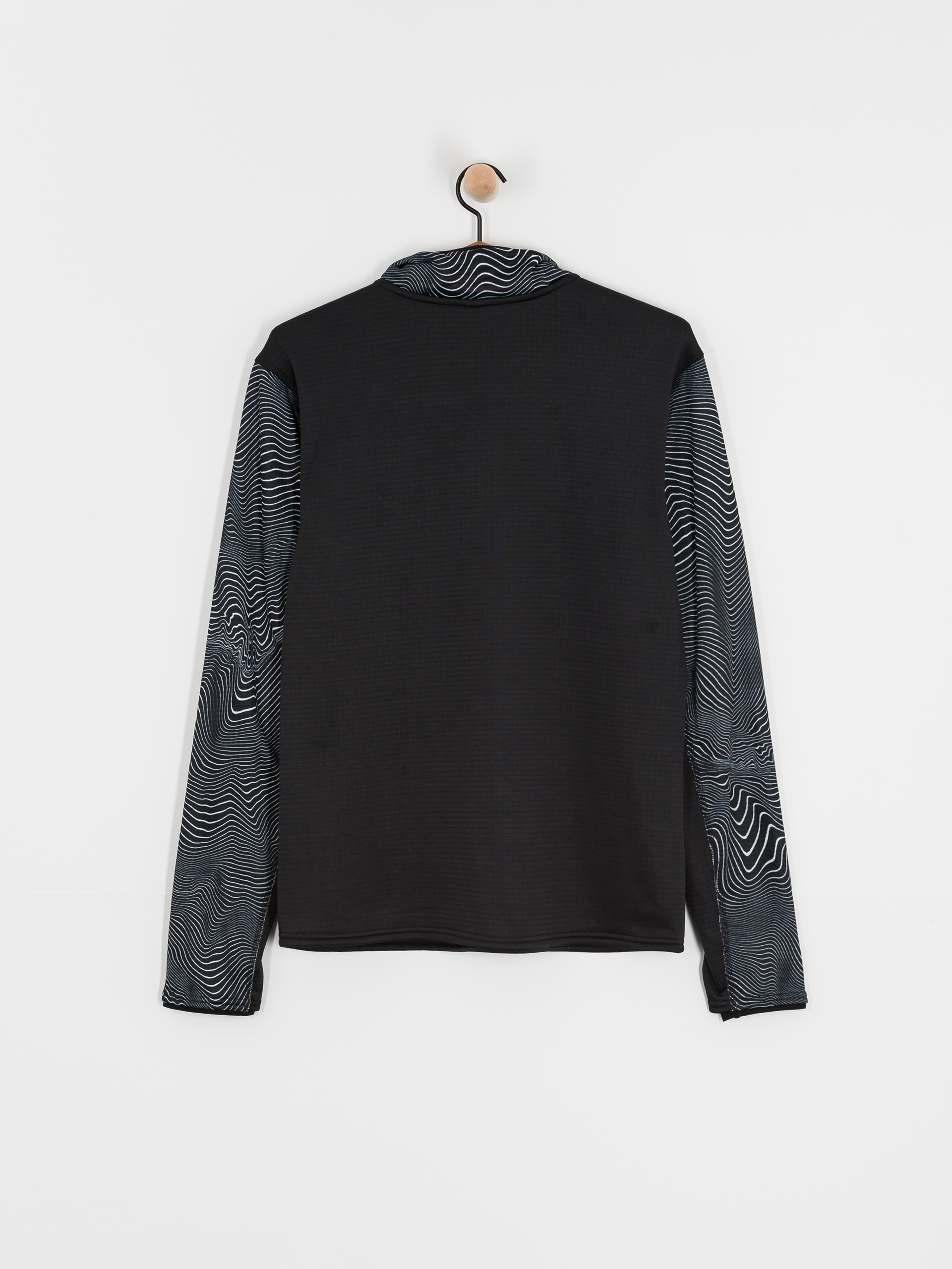 Pentru bărbați Hanorac termic Volcom Gridlock Mock Neck (black print)
