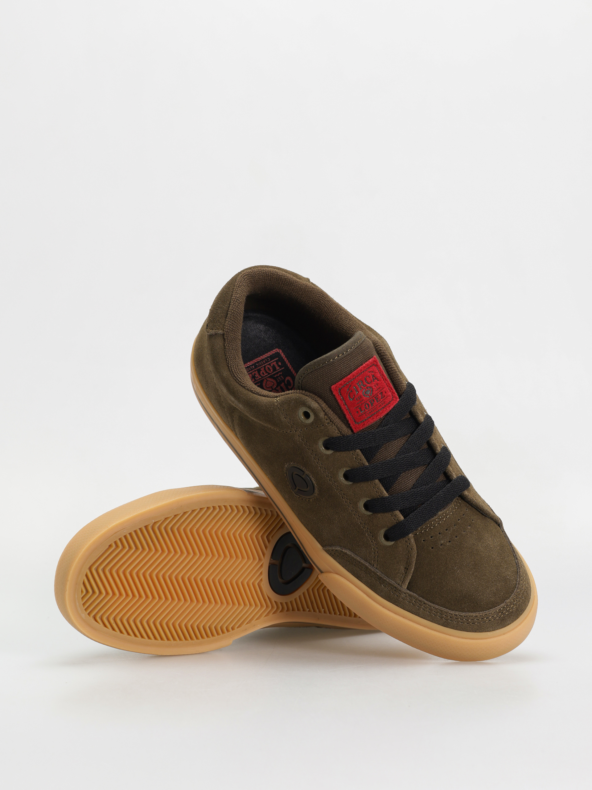 Pantofi Circa Al 50 Slim (chocolate/red/gum)