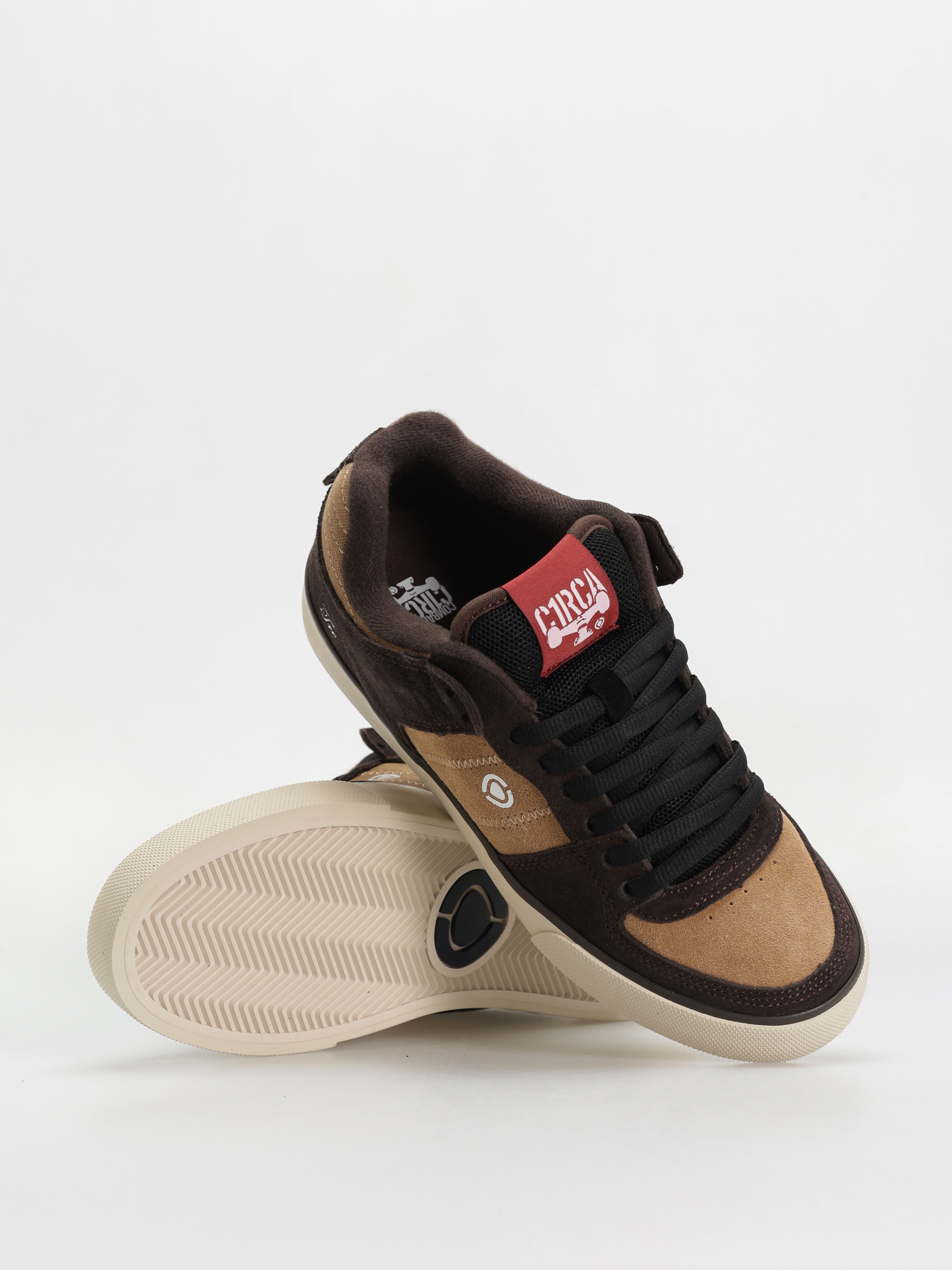 Pantofi Circa Tre (tannin/black/red)