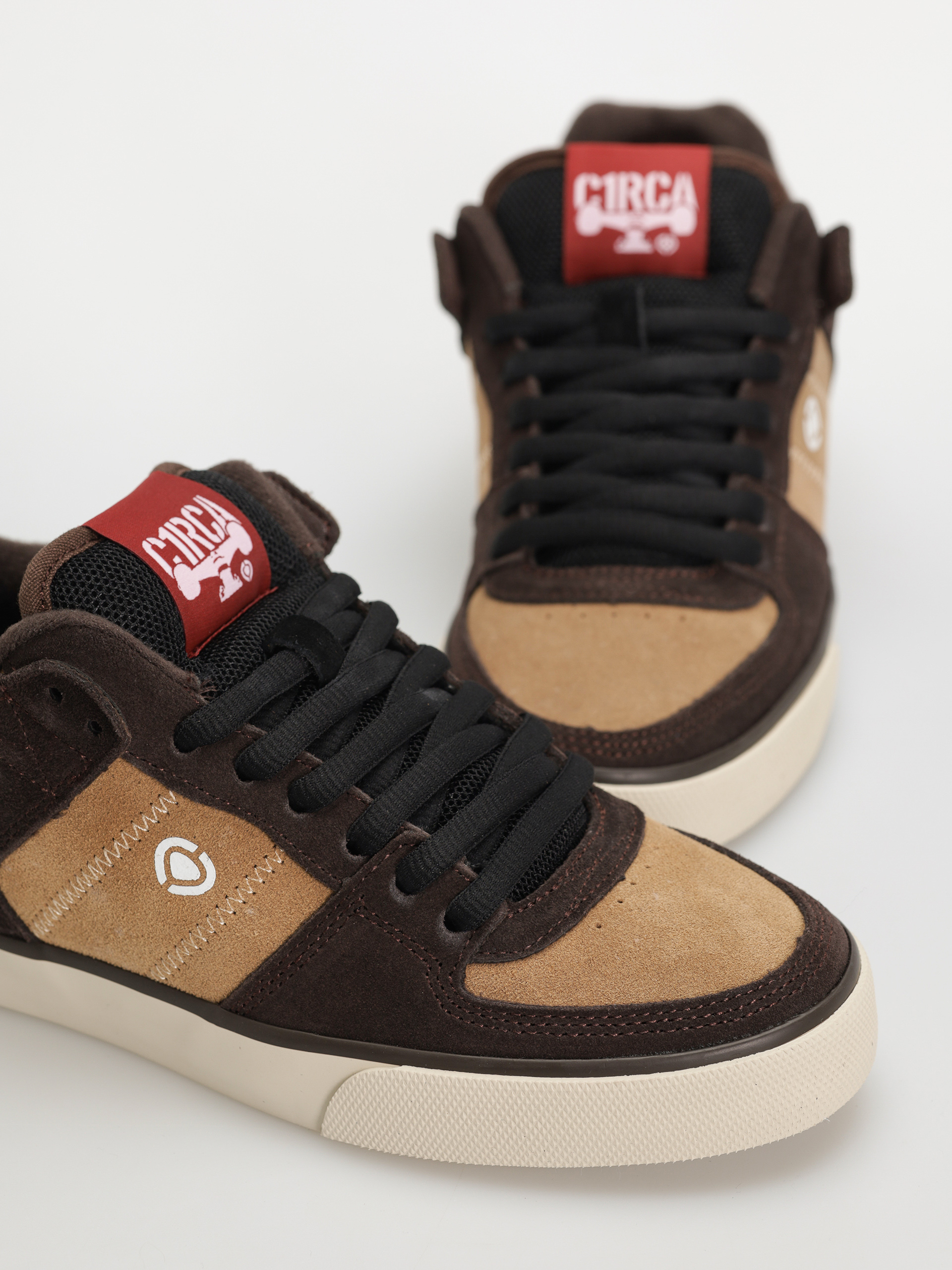 Pantofi Circa Tre (tannin/black/red)