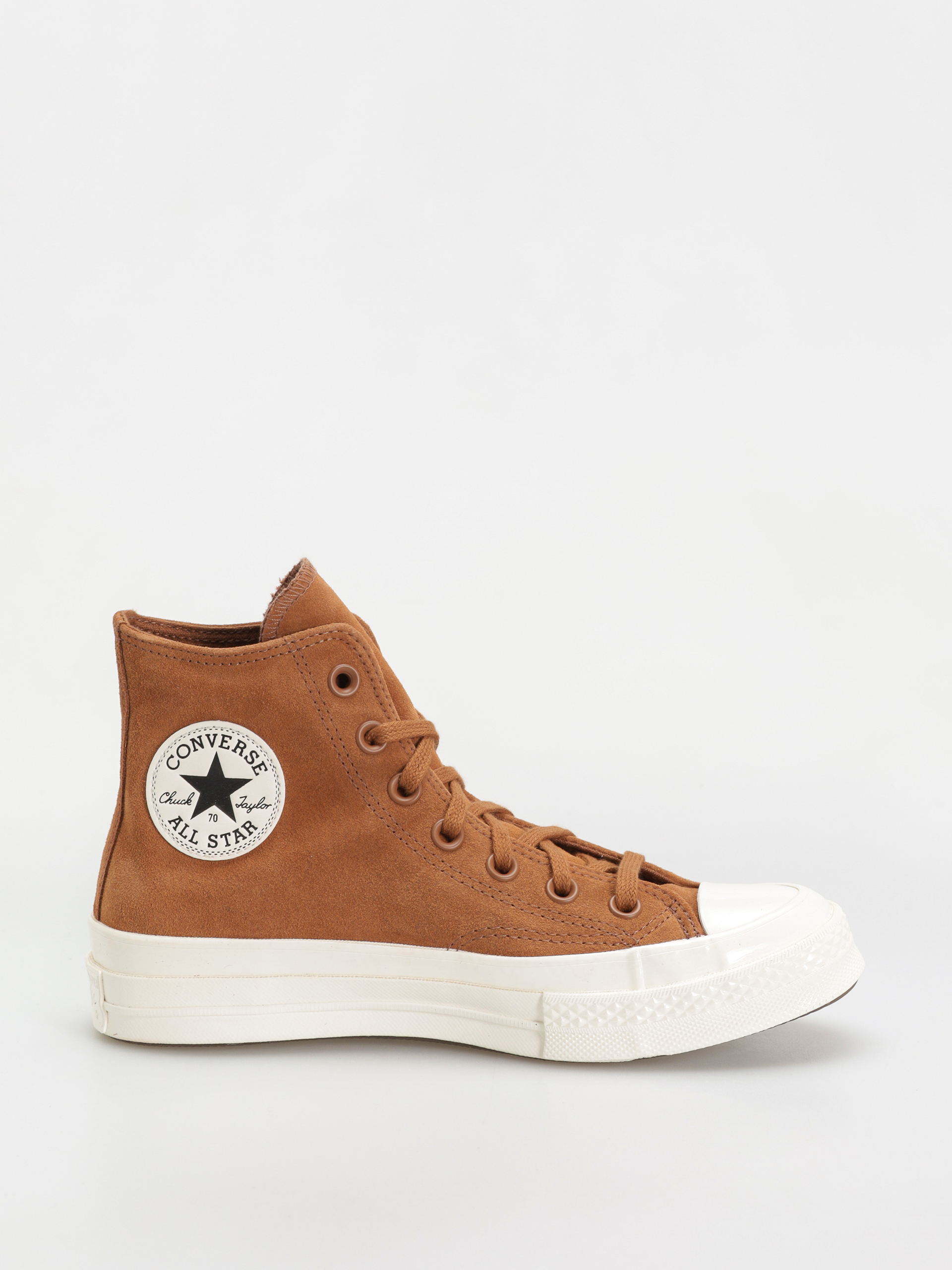Teniși Converse Chuck 70 Hi Colorful Suede - maro (warm tan/egret Teniși Converse Chuck 70 Hi Colorful Suede - maro (warm tan/egret