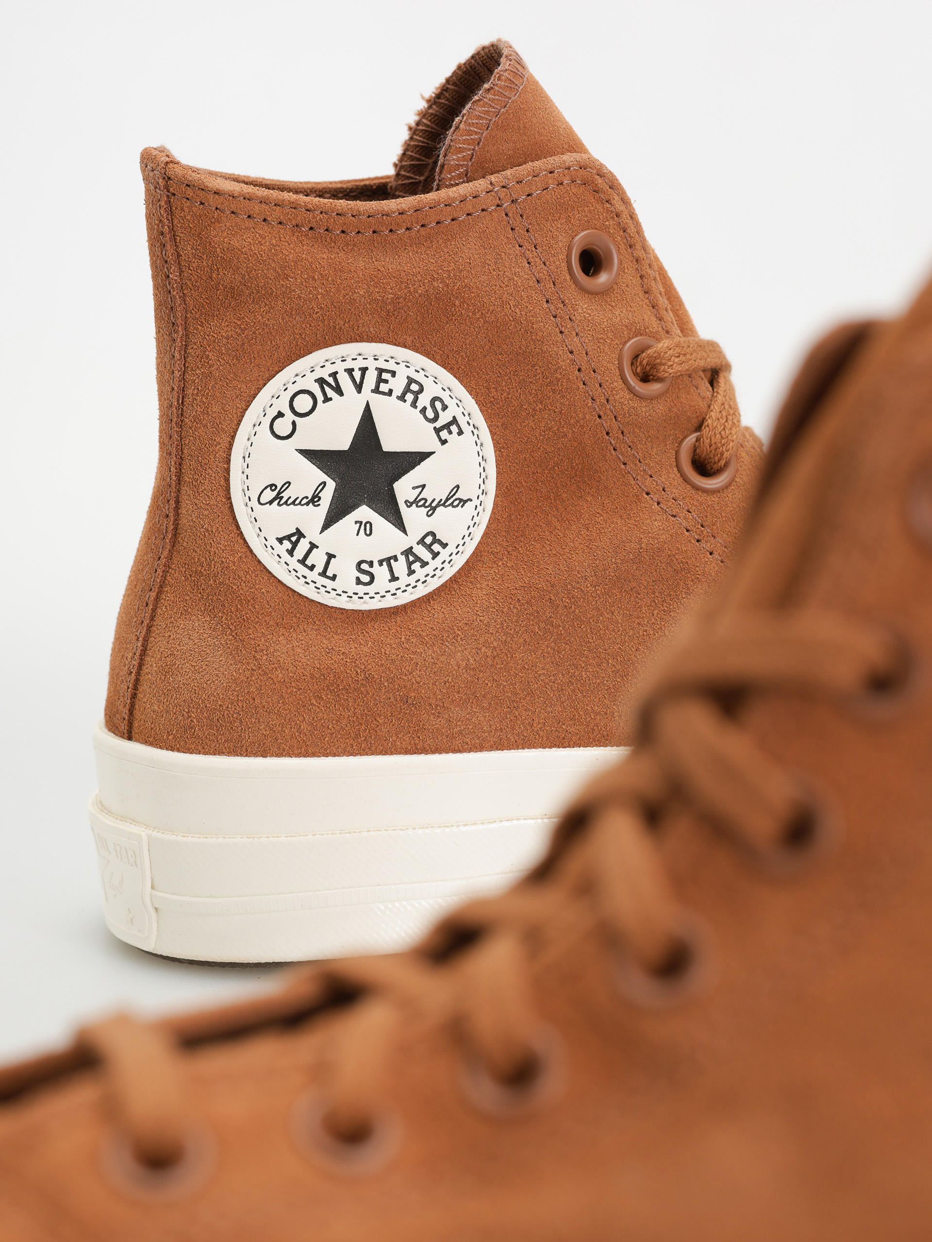 Teniși Converse Chuck 70 Hi Colorful Suede - maro (warm tan/egret