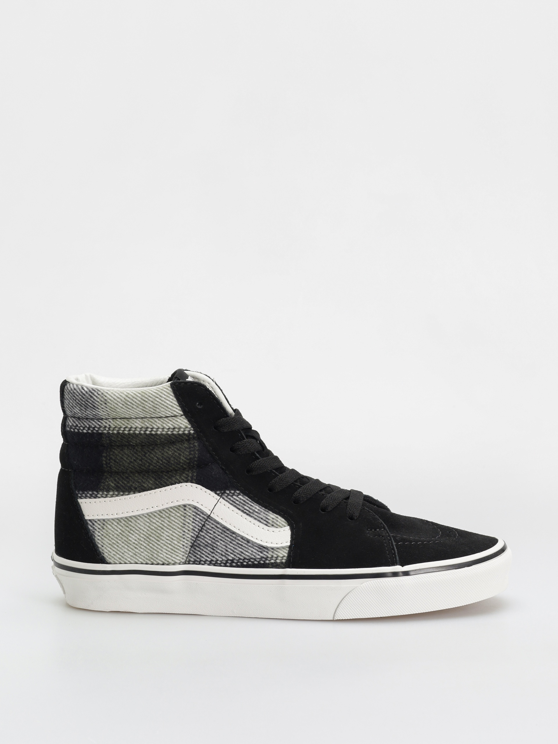 Pantofi Vans Sk8 Hi (brushed plaid olive/black)