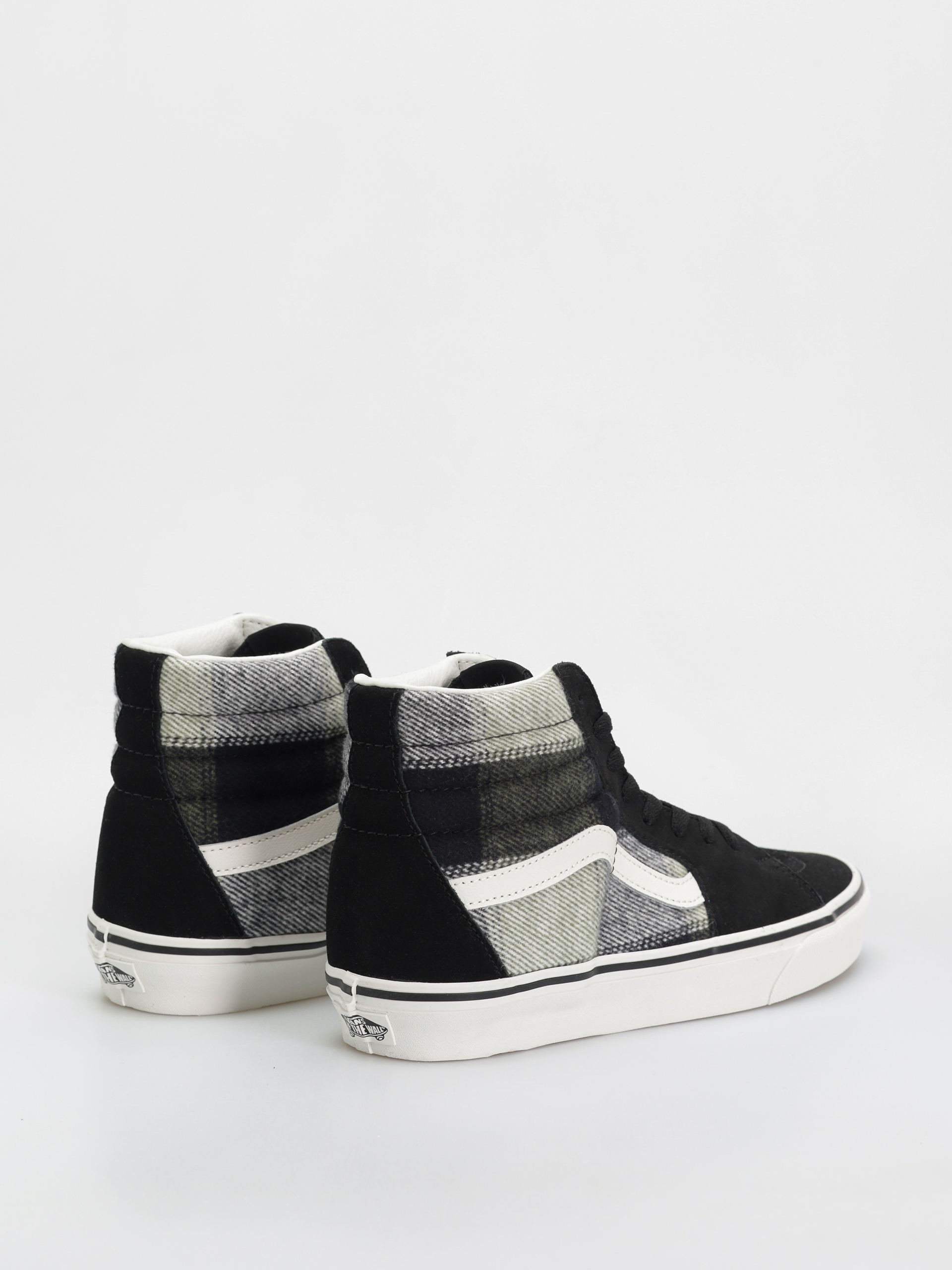 Pantofi Vans Sk8 Hi (brushed plaid olive/black)