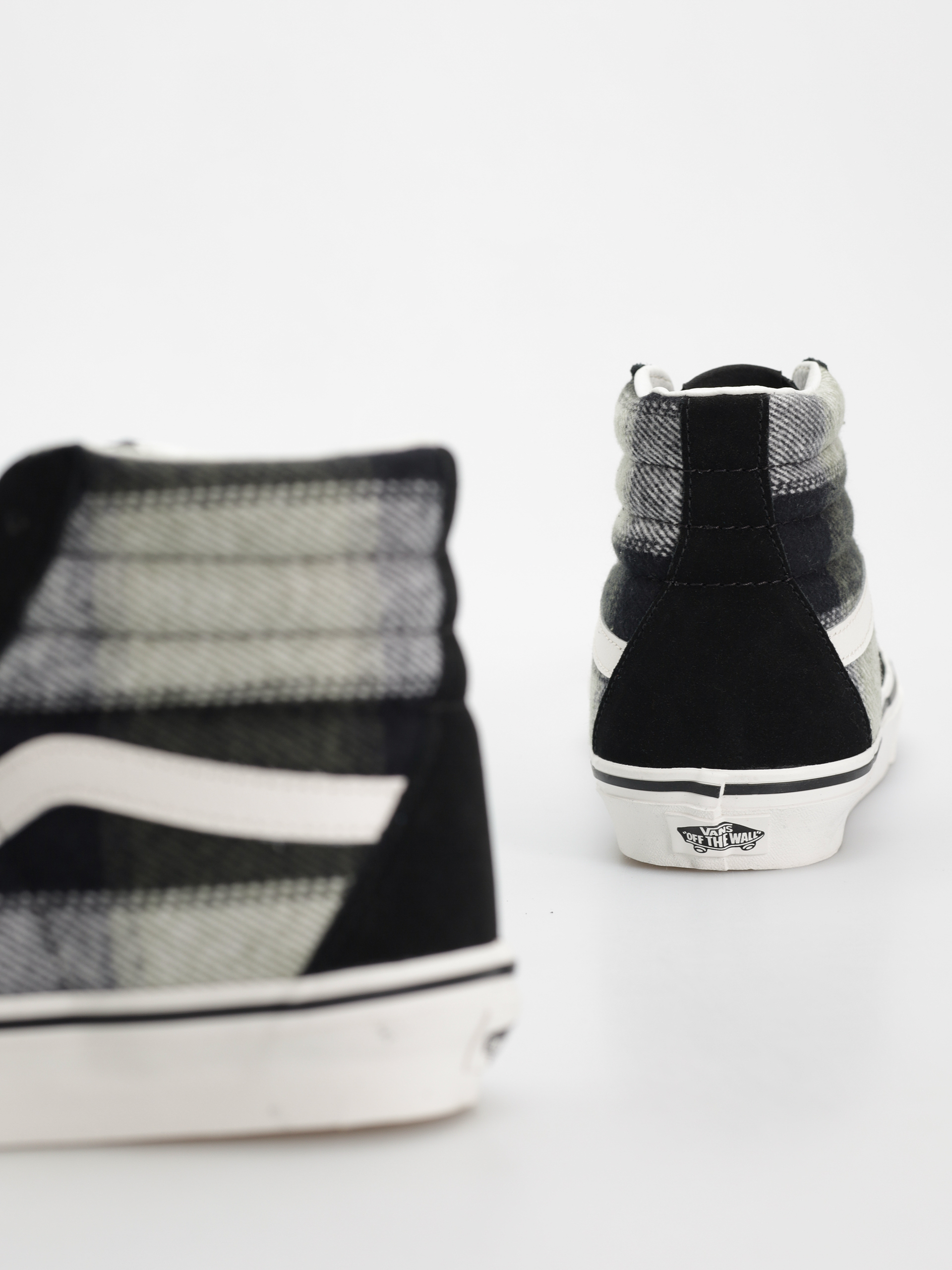 Pantofi Vans Sk8 Hi (brushed plaid olive/black)