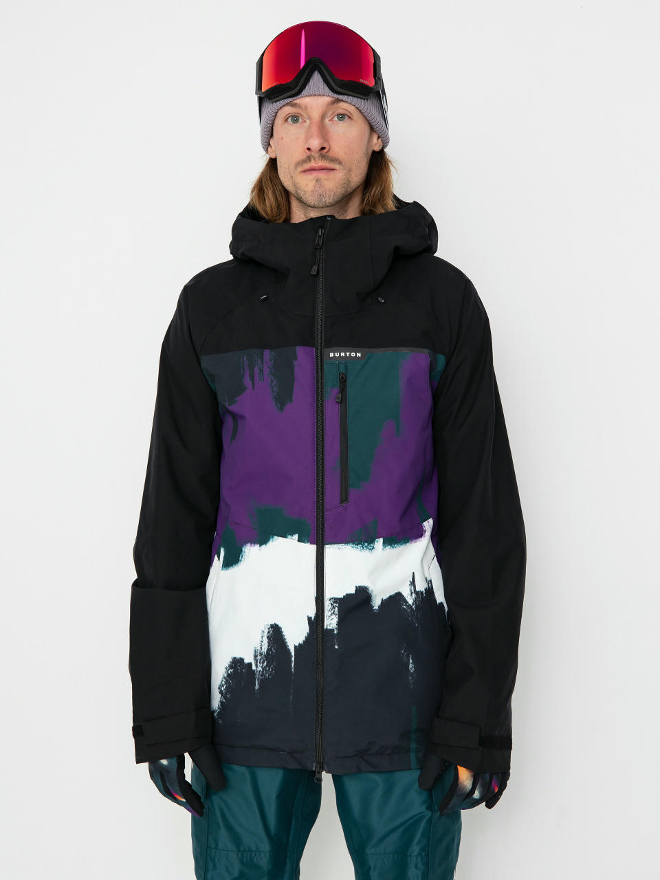 Pentru bărbați Geacă de snowboard Burton Lodgepole (true black/forest chalk)