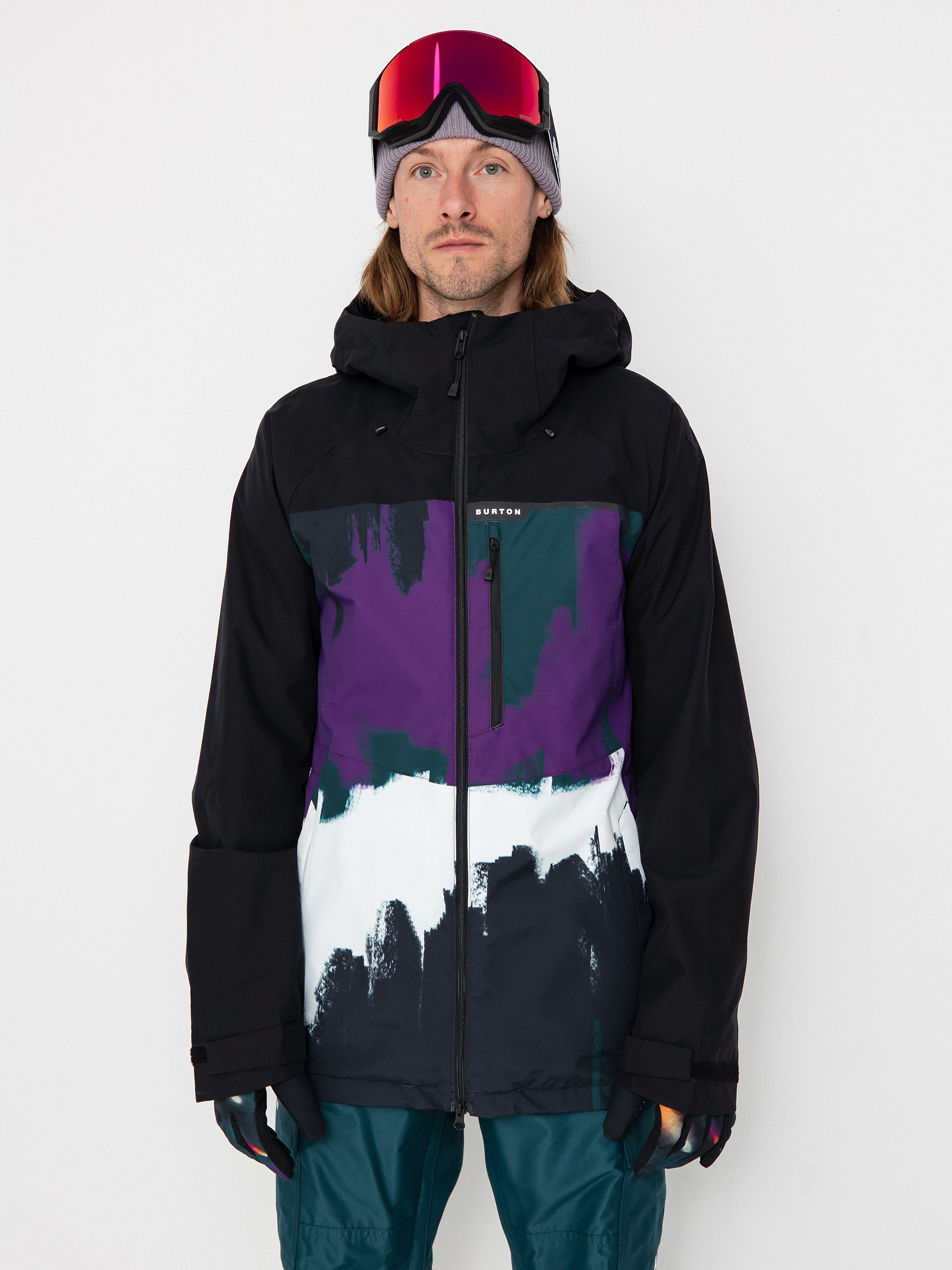 Geacă de snowboard Burton Lodgepole (true black/forest chalk)