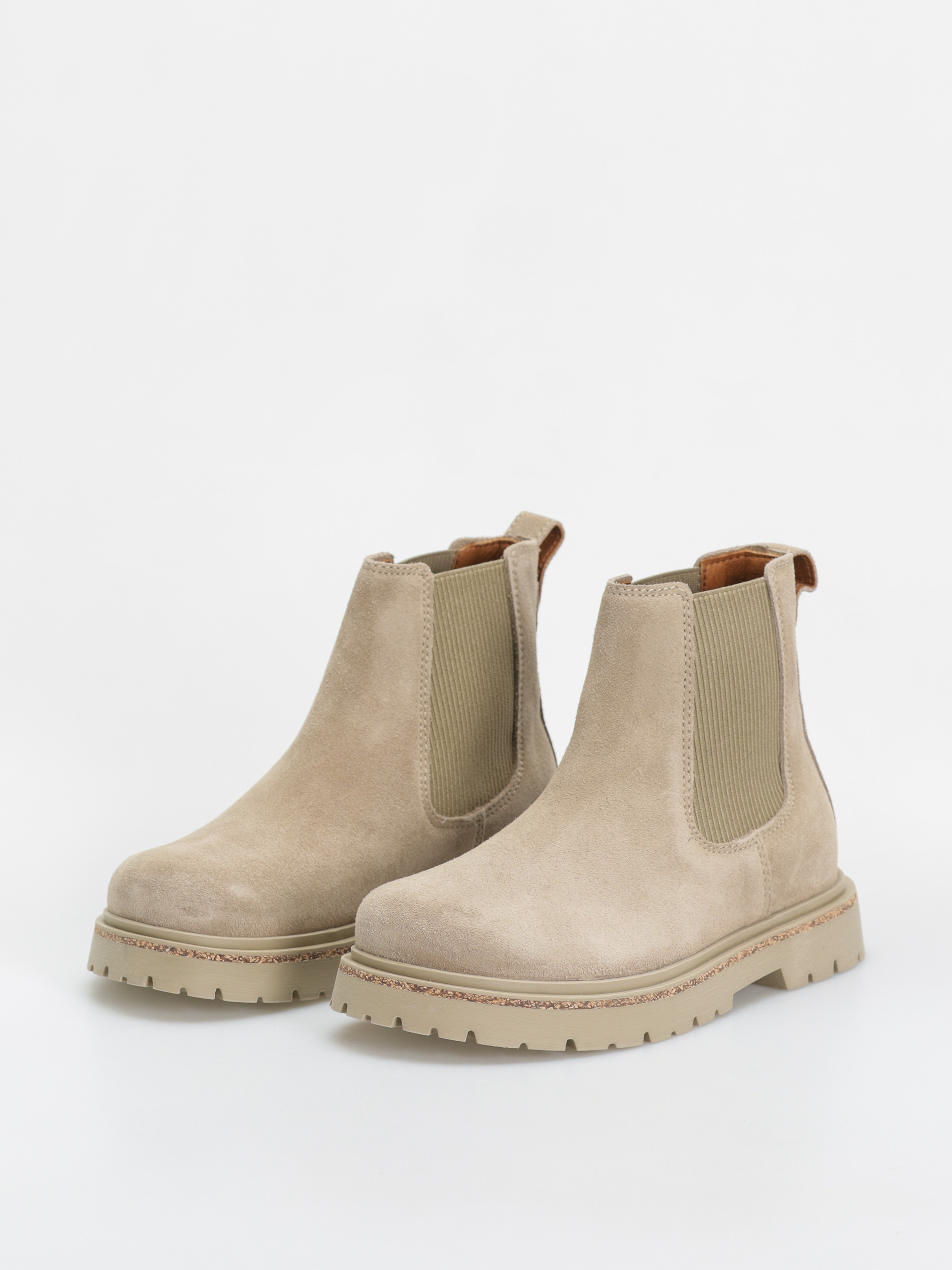 Pantofi Birkenstock Highwood Slip On Women Suede Leather Narrow Wmn (taupe)