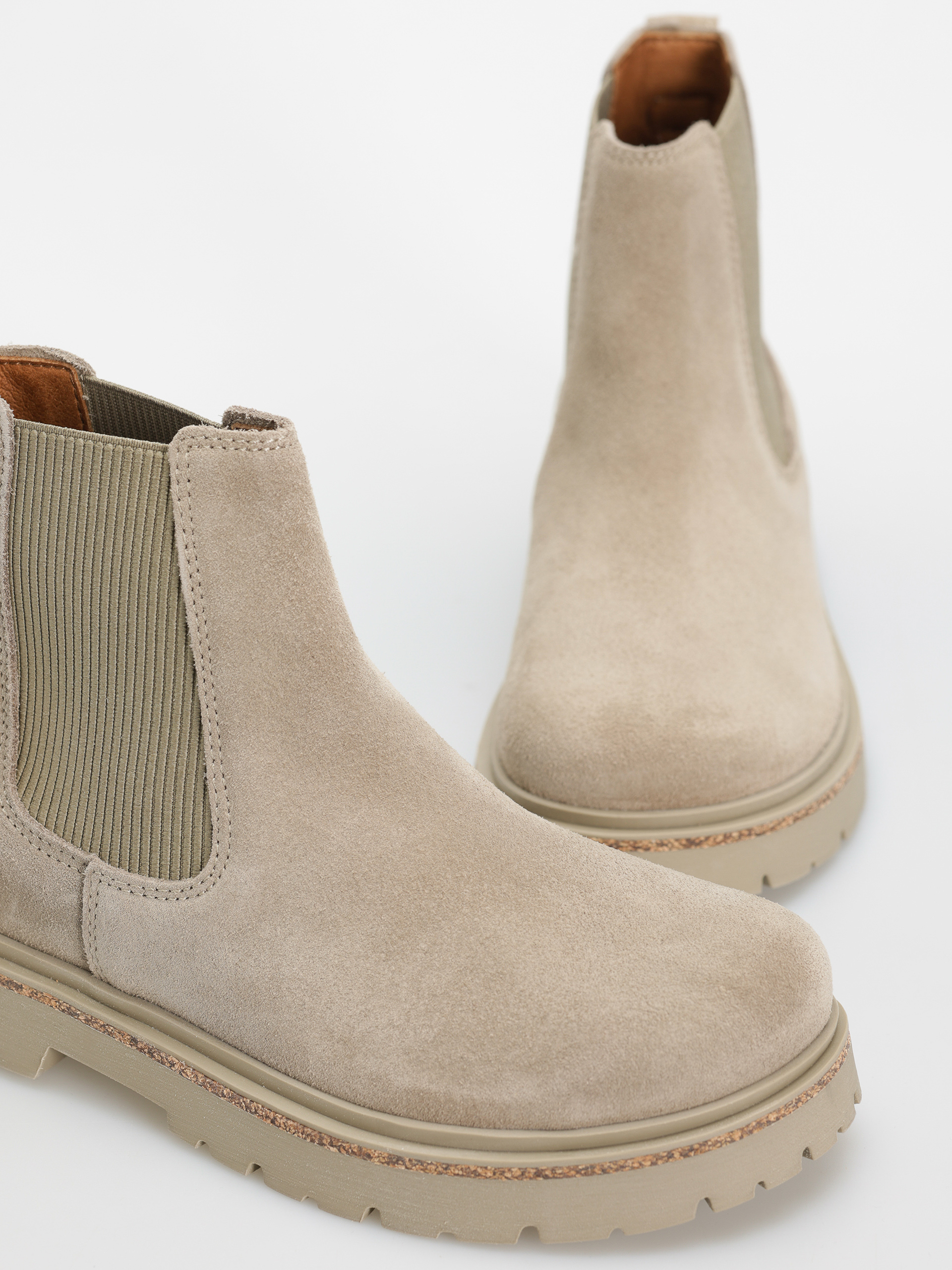 Pantofi Birkenstock Highwood Slip On Women Suede Leather Narrow Wmn (taupe)