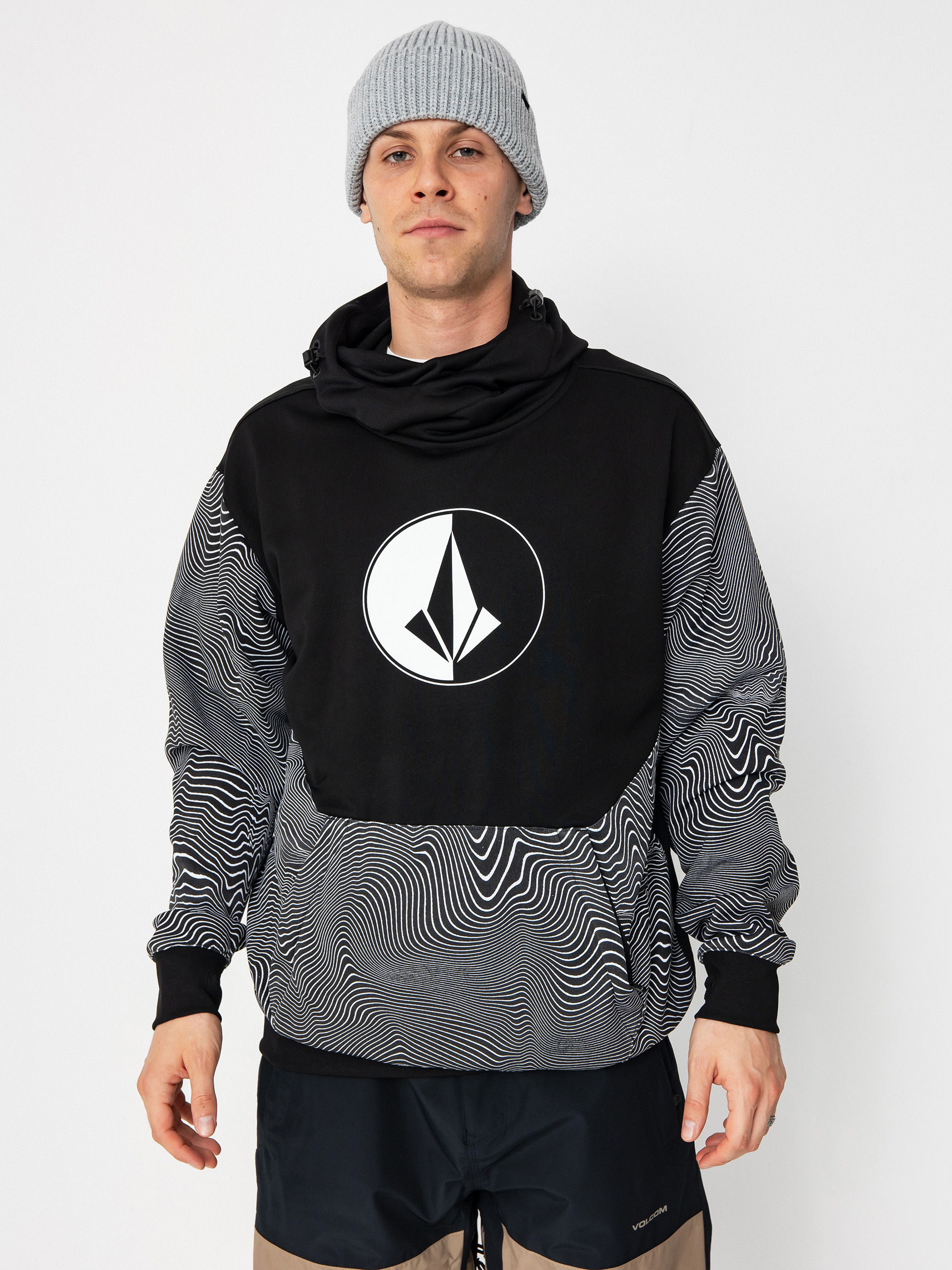 Hanorac termic Volcom Hydro Riding HD (black print)