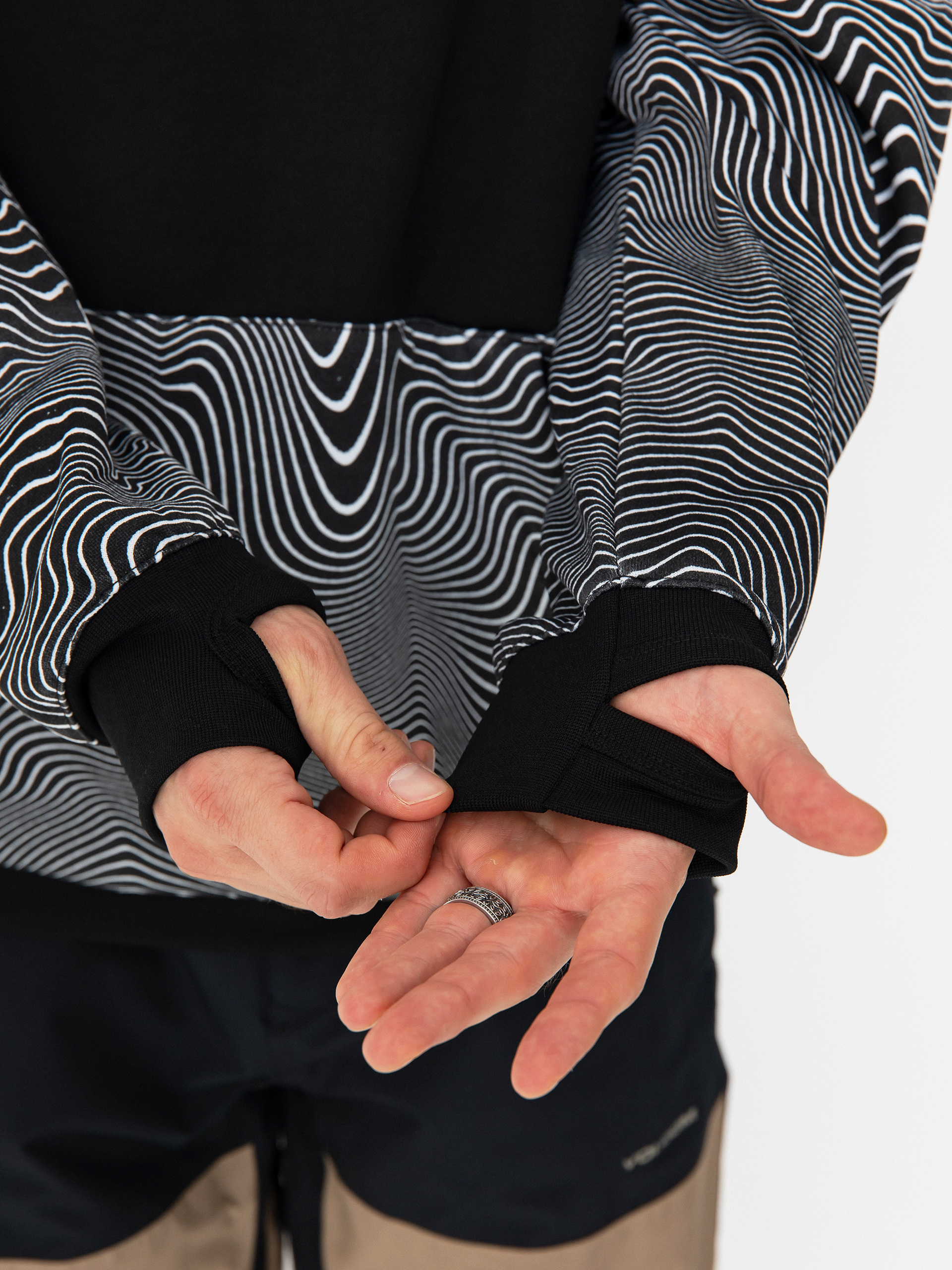 Pentru bărbați Hanorac termic Volcom Hydro Riding HD (black print)