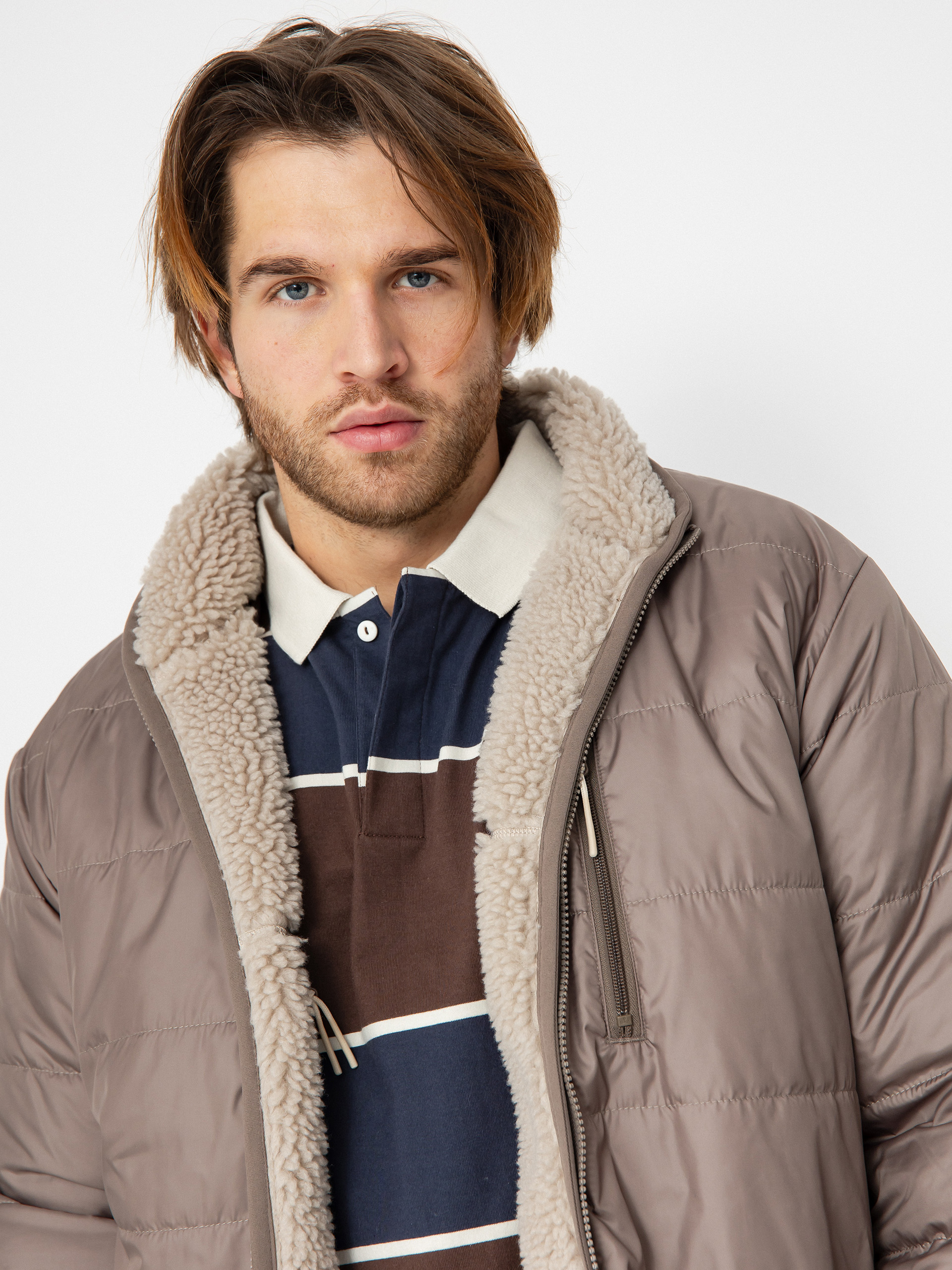 Geacă Converse Reversible Sherpa (classic taupe / truffle)