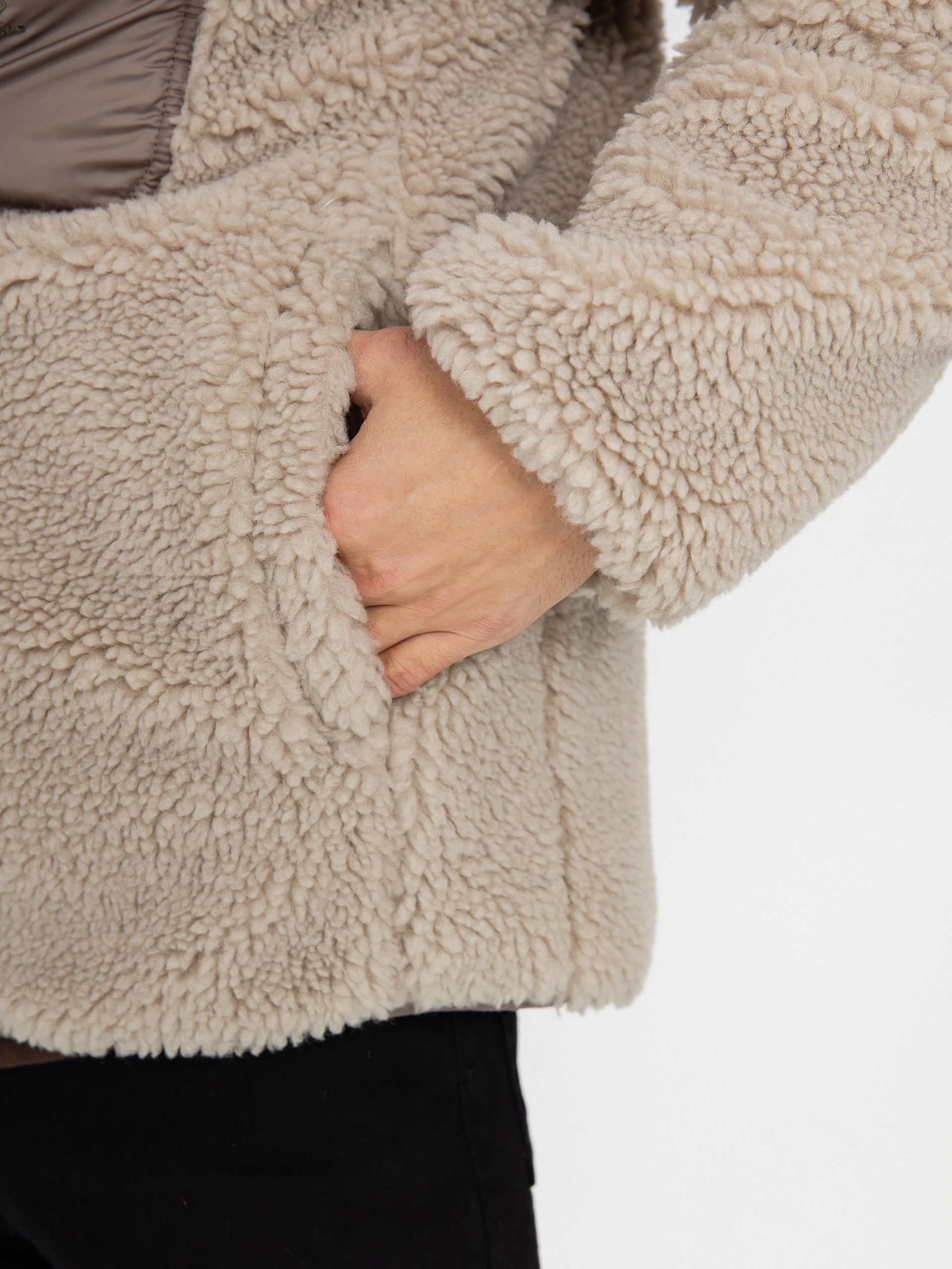 Geacă Converse Reversible Sherpa (classic taupe / truffle)