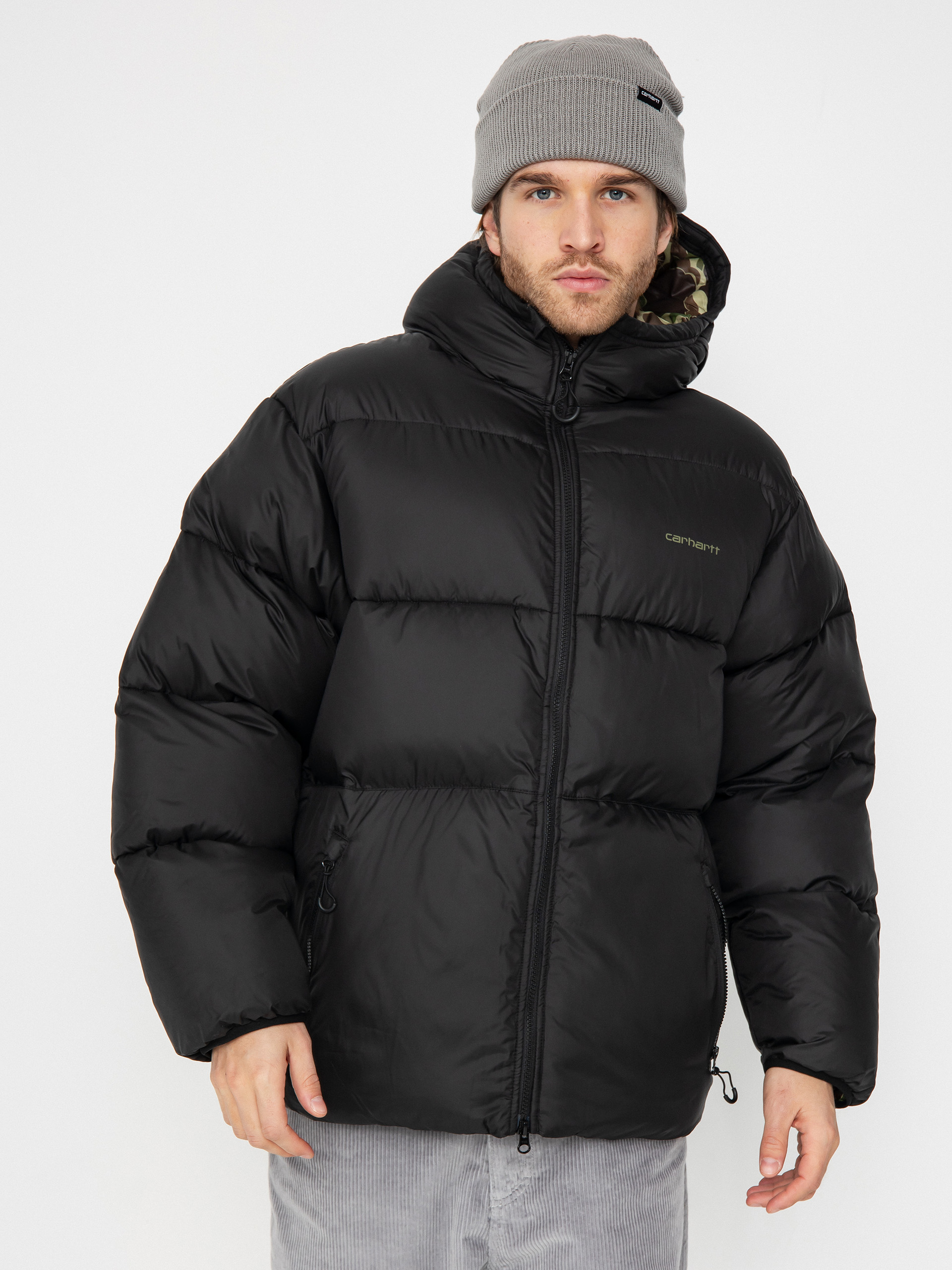 Geacă Carhartt WIP Toronto - negru (black/camo duck/green)