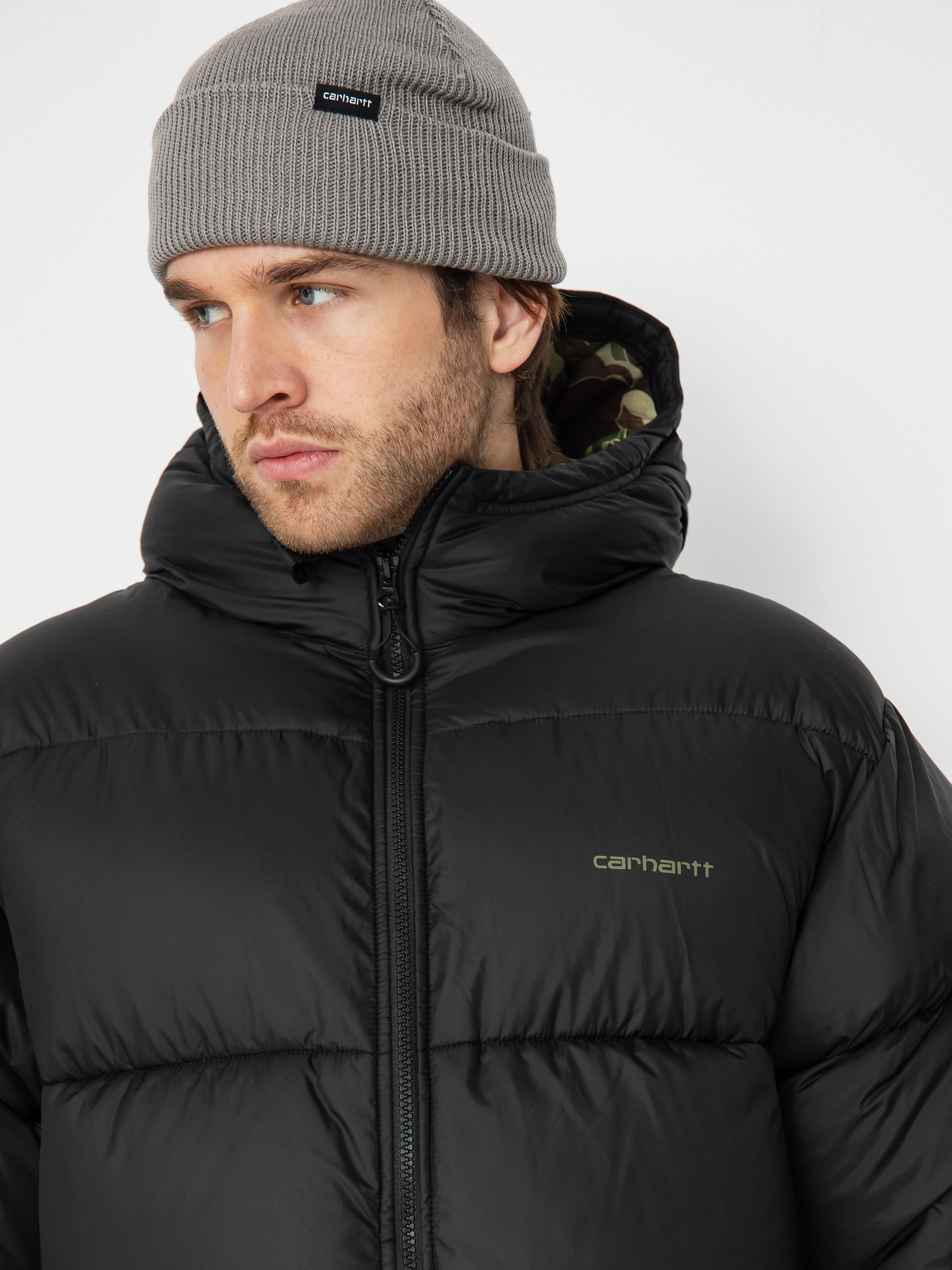 Geacă Carhartt WIP Toronto (black/camo duck/green)