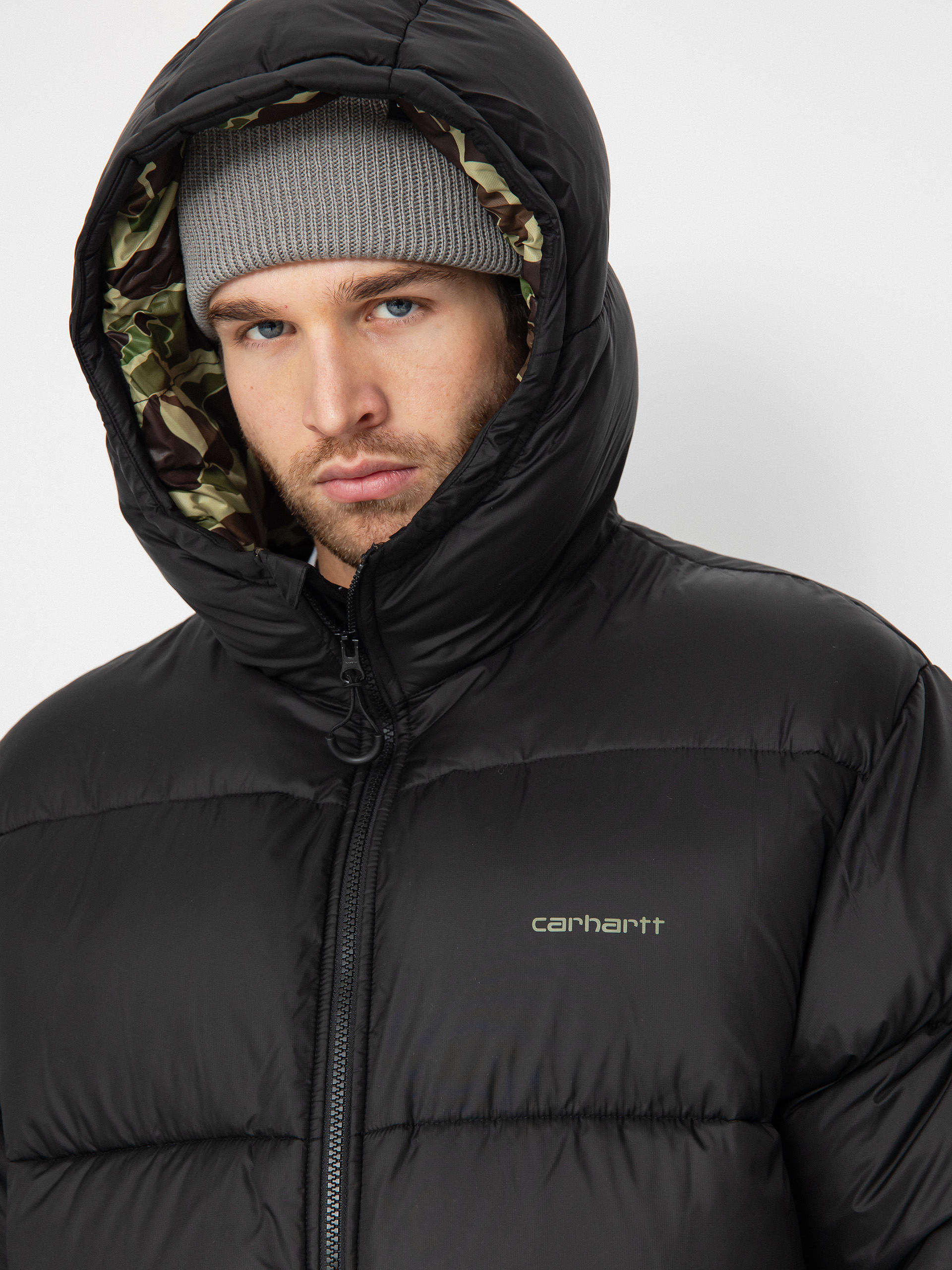 Geacă Carhartt WIP Toronto (black/camo duck/green)