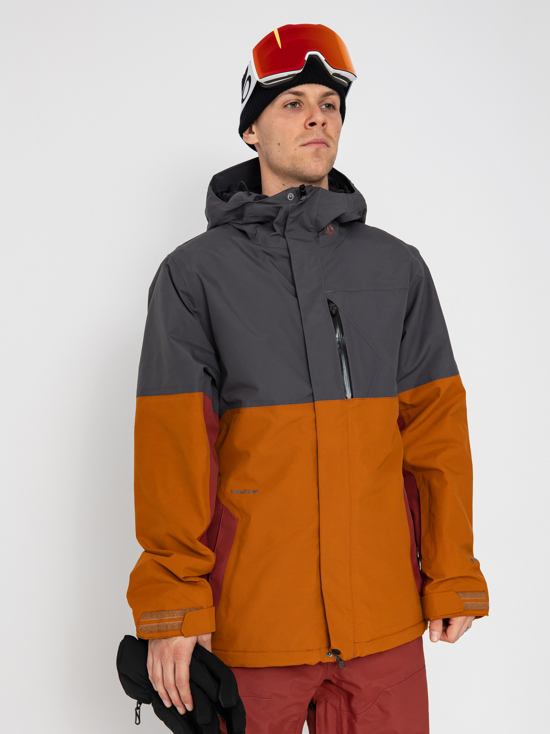 Pentru bărbați Geacă de snowboard Volcom L Ins Gore Tex (caramel)