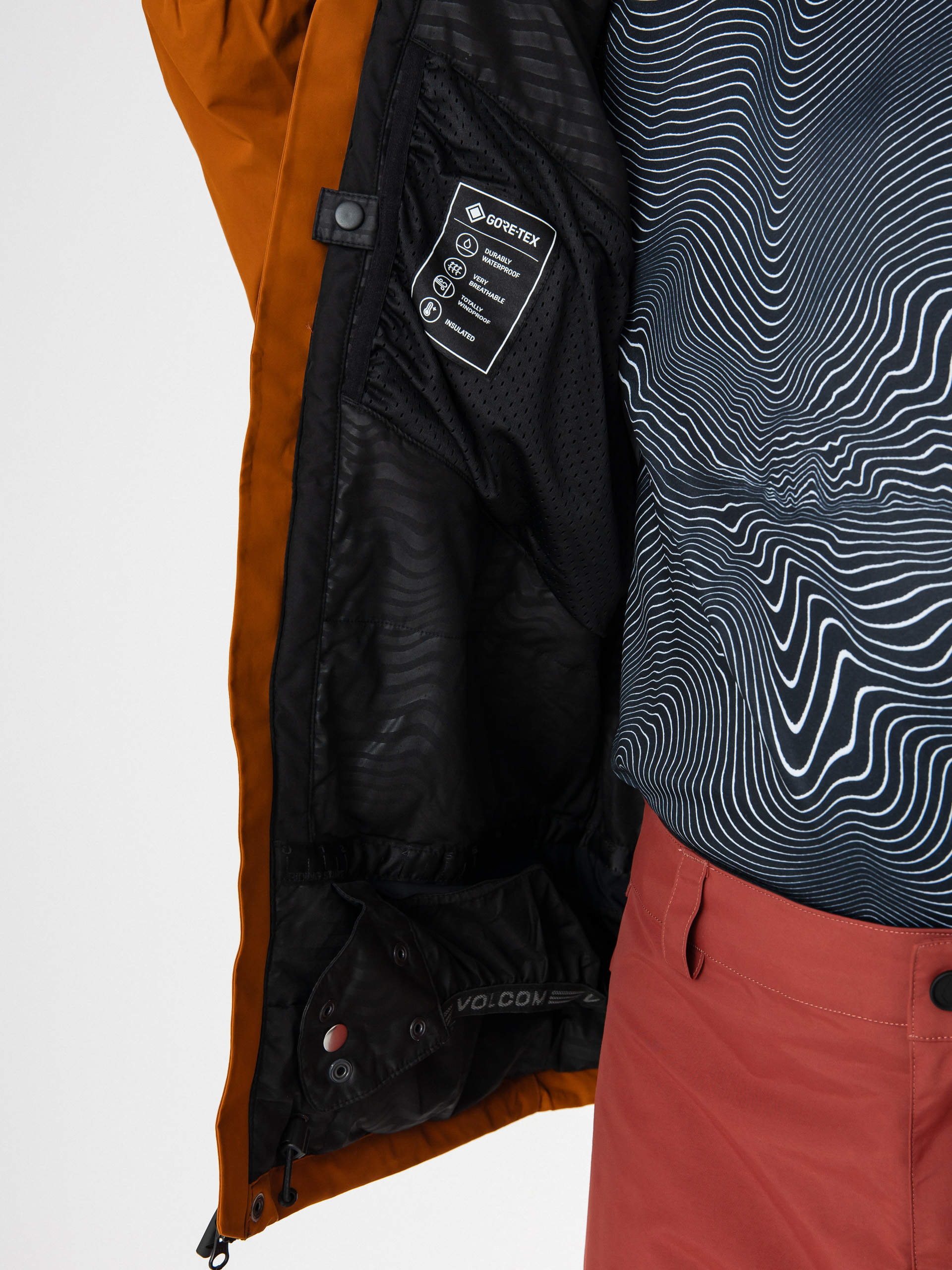 Pentru bărbați Geacă de snowboard Volcom L Ins Gore Tex (caramel)