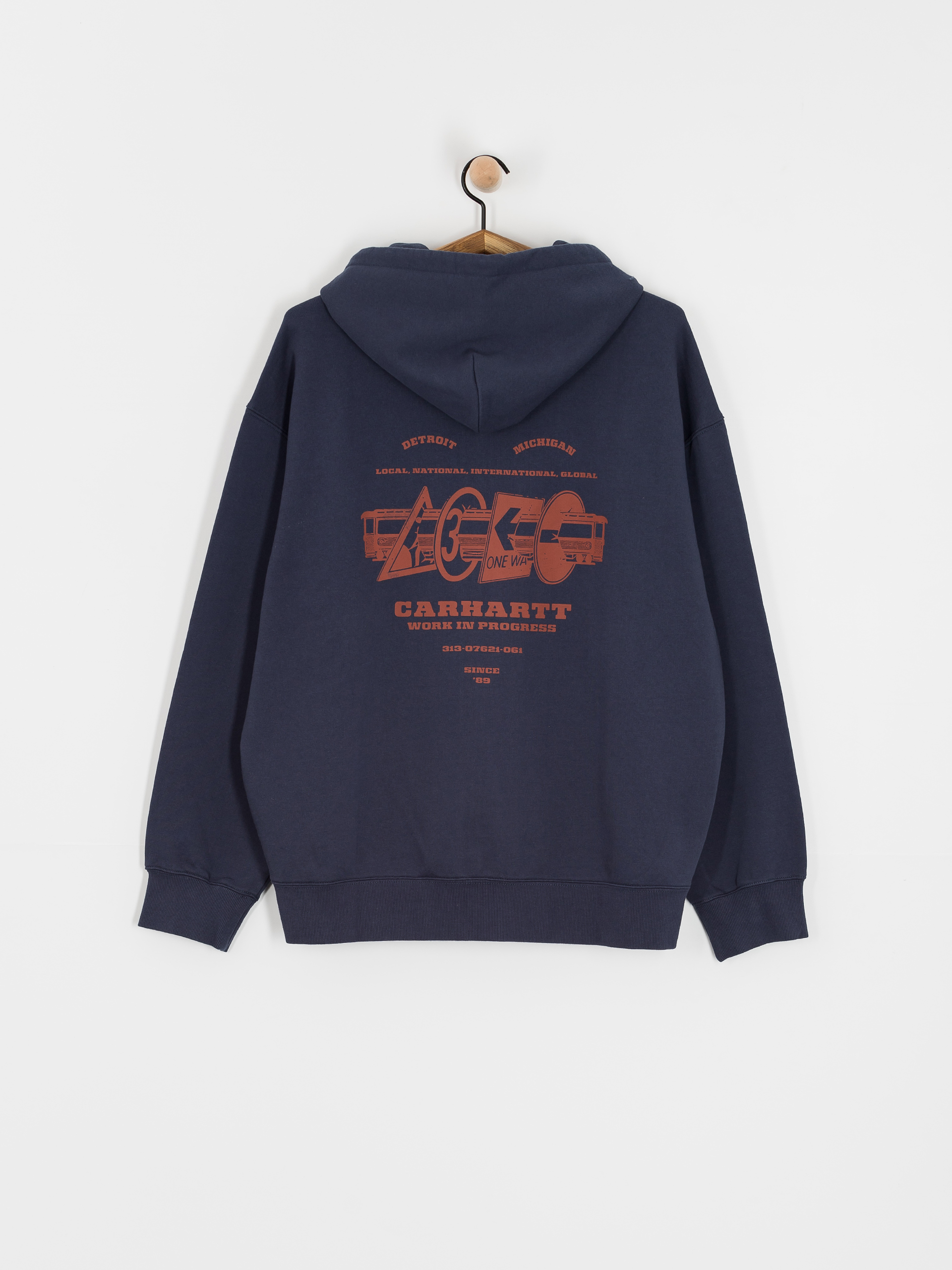 Hanorac cu glugă Carhartt WIP Runaway ZHD (blue/vermillion)