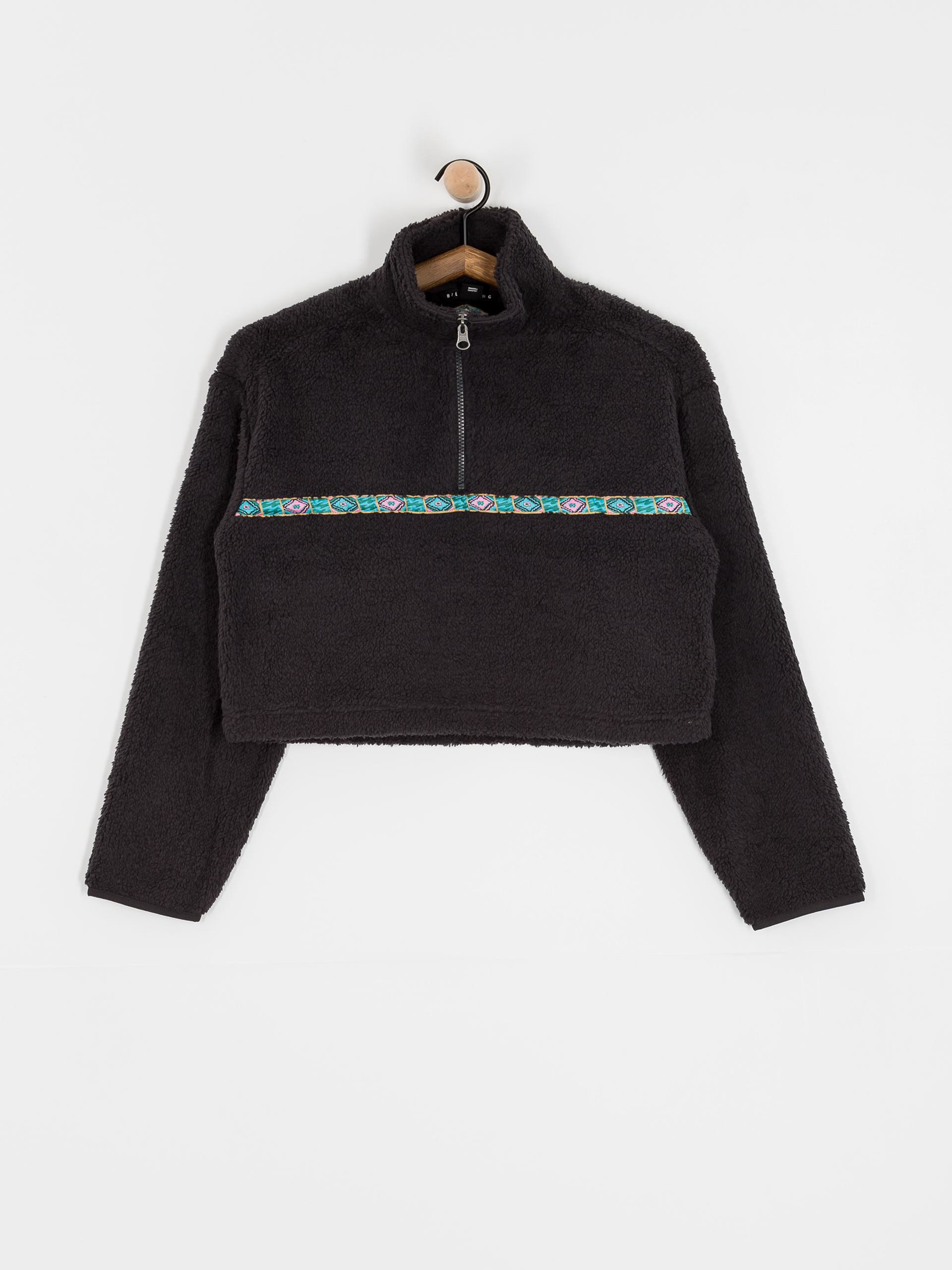 Pentru femei Hanorac din fleece Billabong Holiday Cropped (black sands)