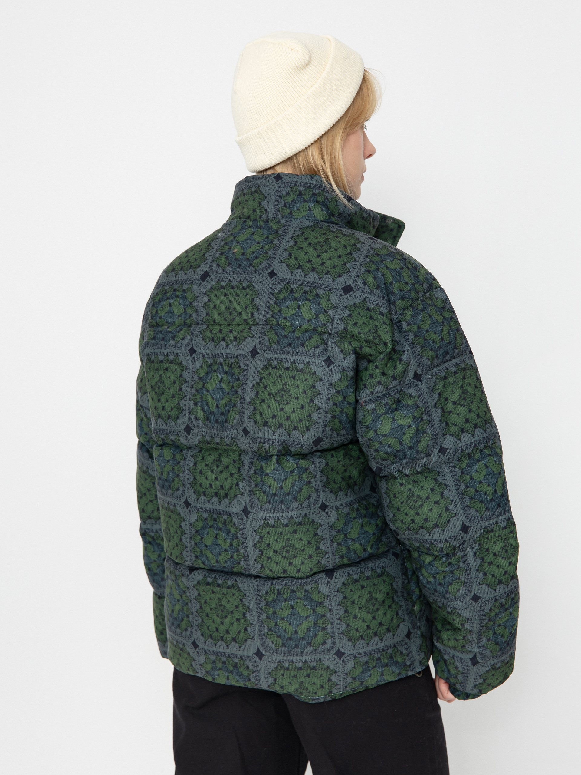 Geacă OBEY Tappi Puffer Wmn (olive multi)