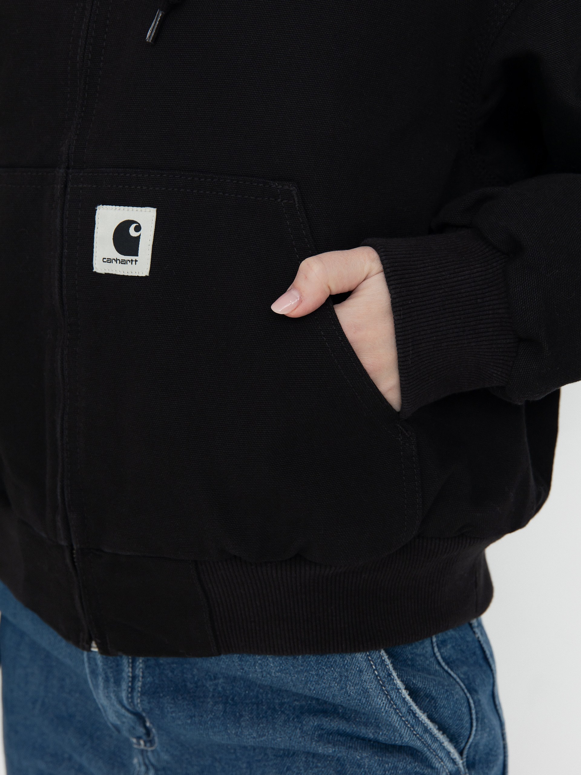 Geacă Carhartt WIP OG Active Wmn (black rinsed canvas)