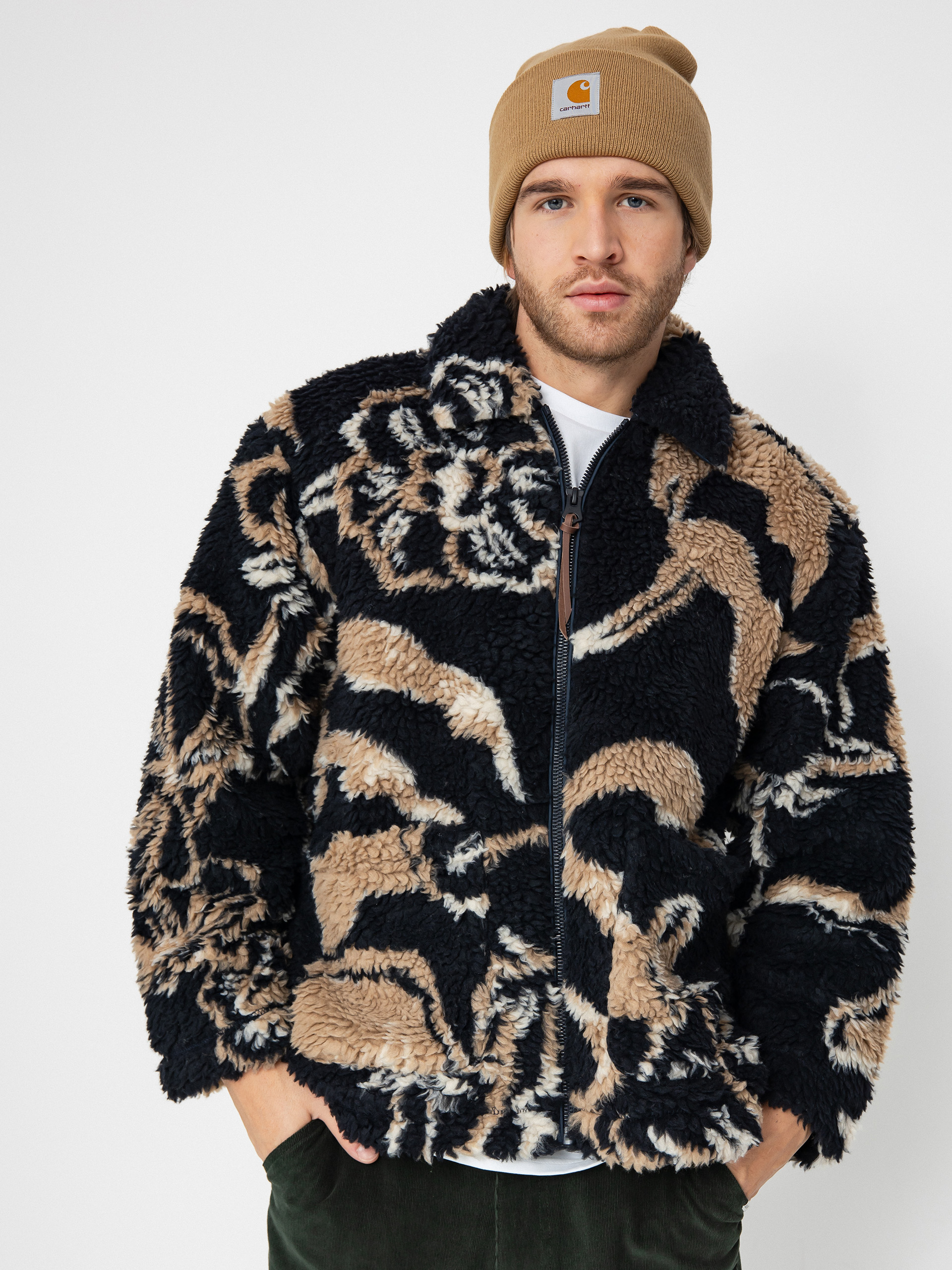 Geacă OBEY Mushroom Sherpa (dark navy multi)
