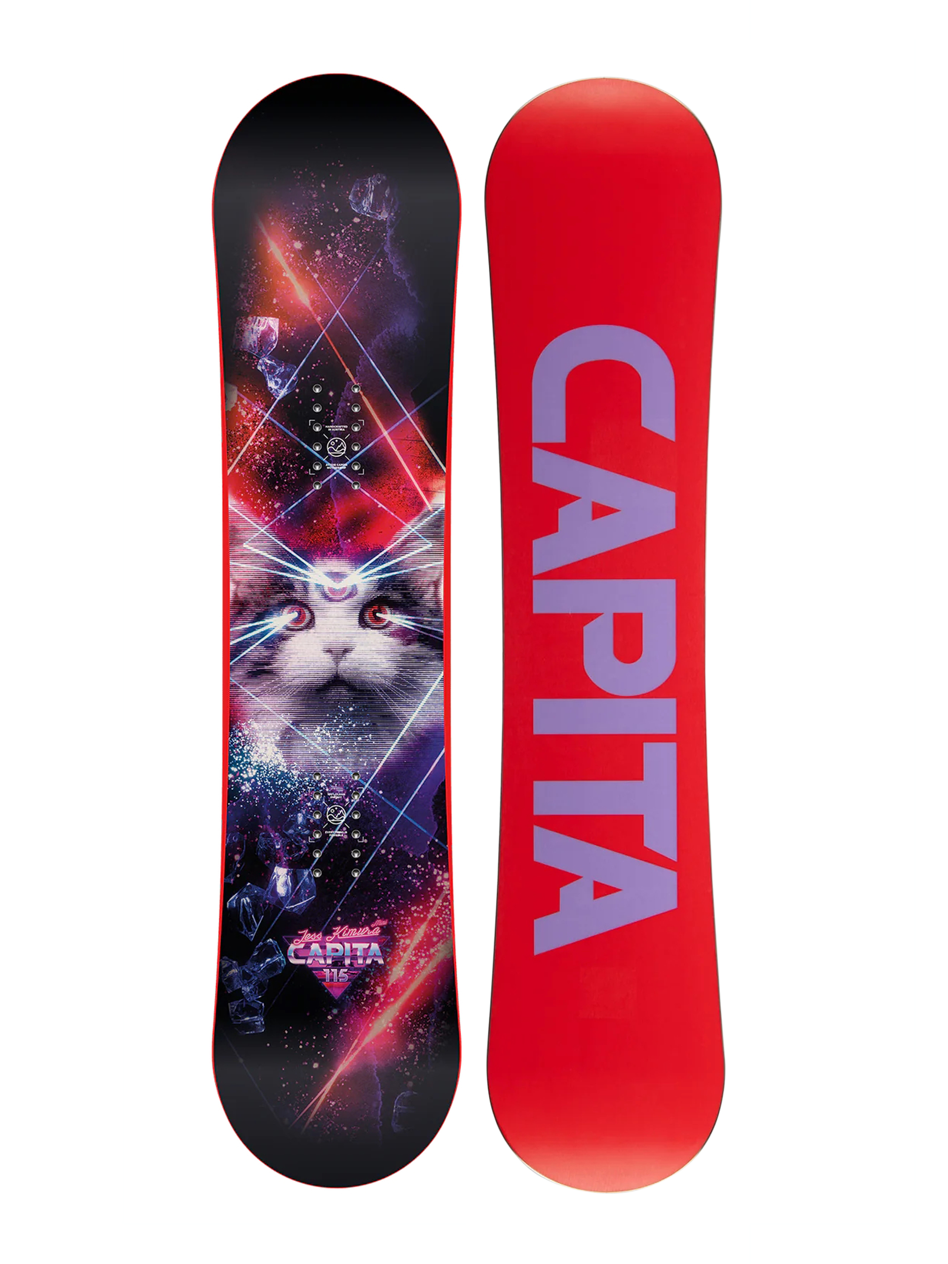 Snowboard Capita Jess Kimura Mini JR - roșu, negru, violet