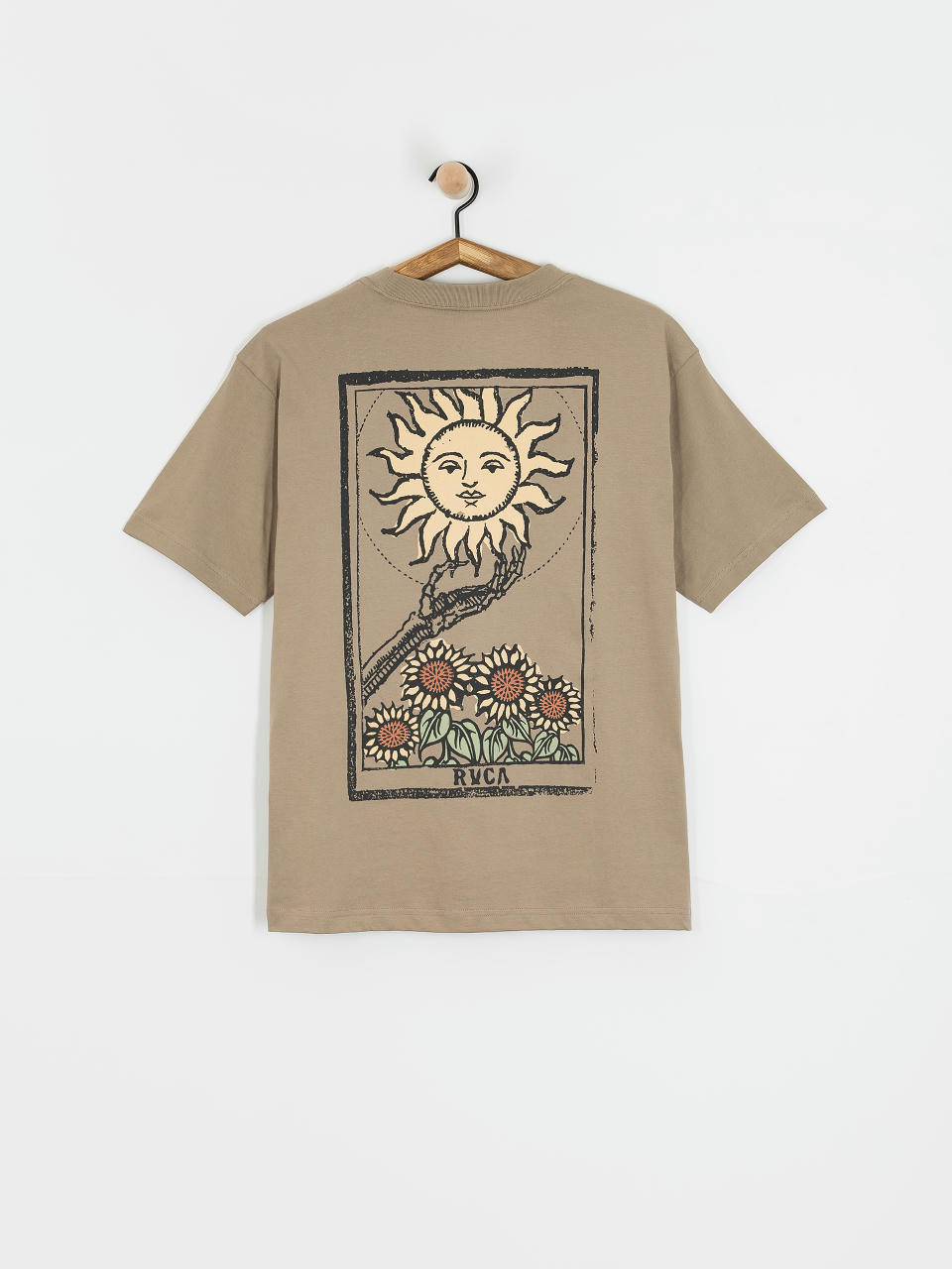 Tricou RVCA Sunflower Tarrot (dark khaki)