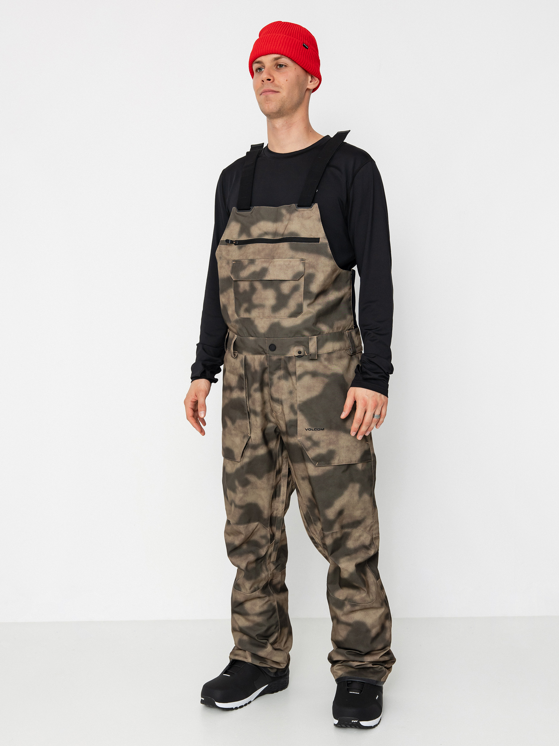Pentru bărbați Pantaloni pentru snowboard Volcom Roan Bib Overall (camouflage)