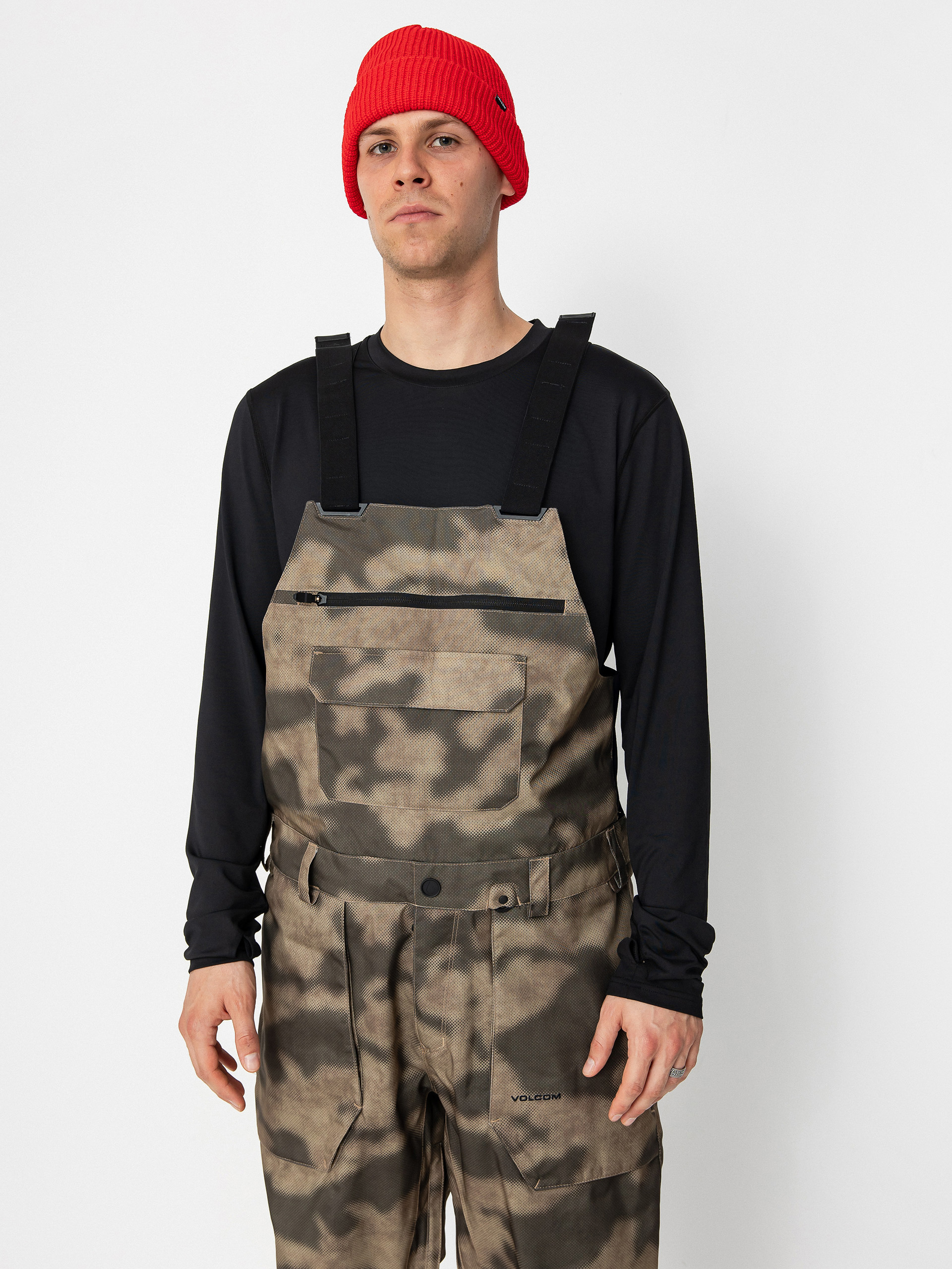 Pentru bărbați Pantaloni pentru snowboard Volcom Roan Bib Overall (camouflage)