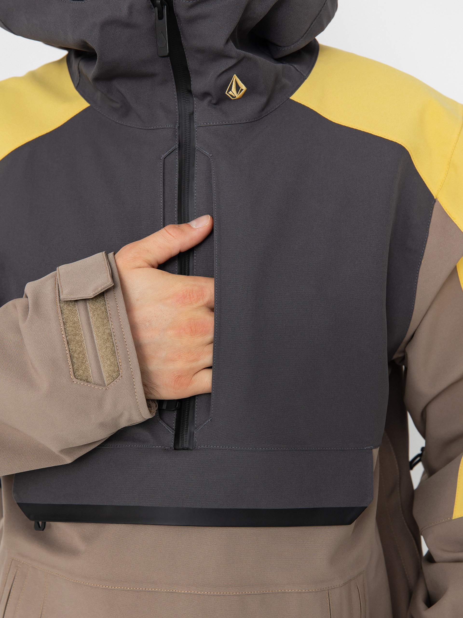 Pentru bărbați Geacă de snowboard Volcom Brighton Pullover (chestnut brown)