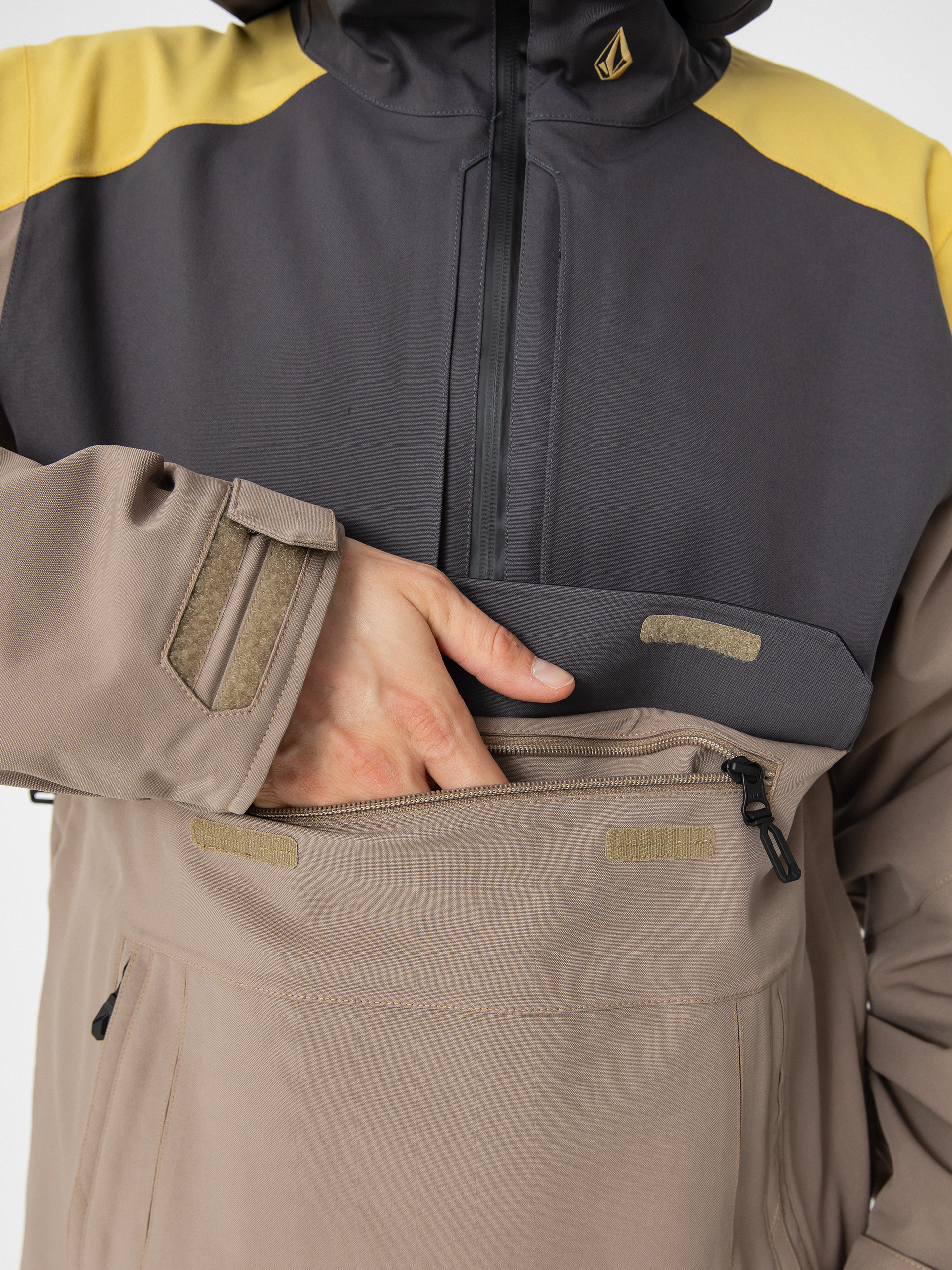 Pentru bărbați Geacă de snowboard Volcom Brighton Pullover (chestnut brown)