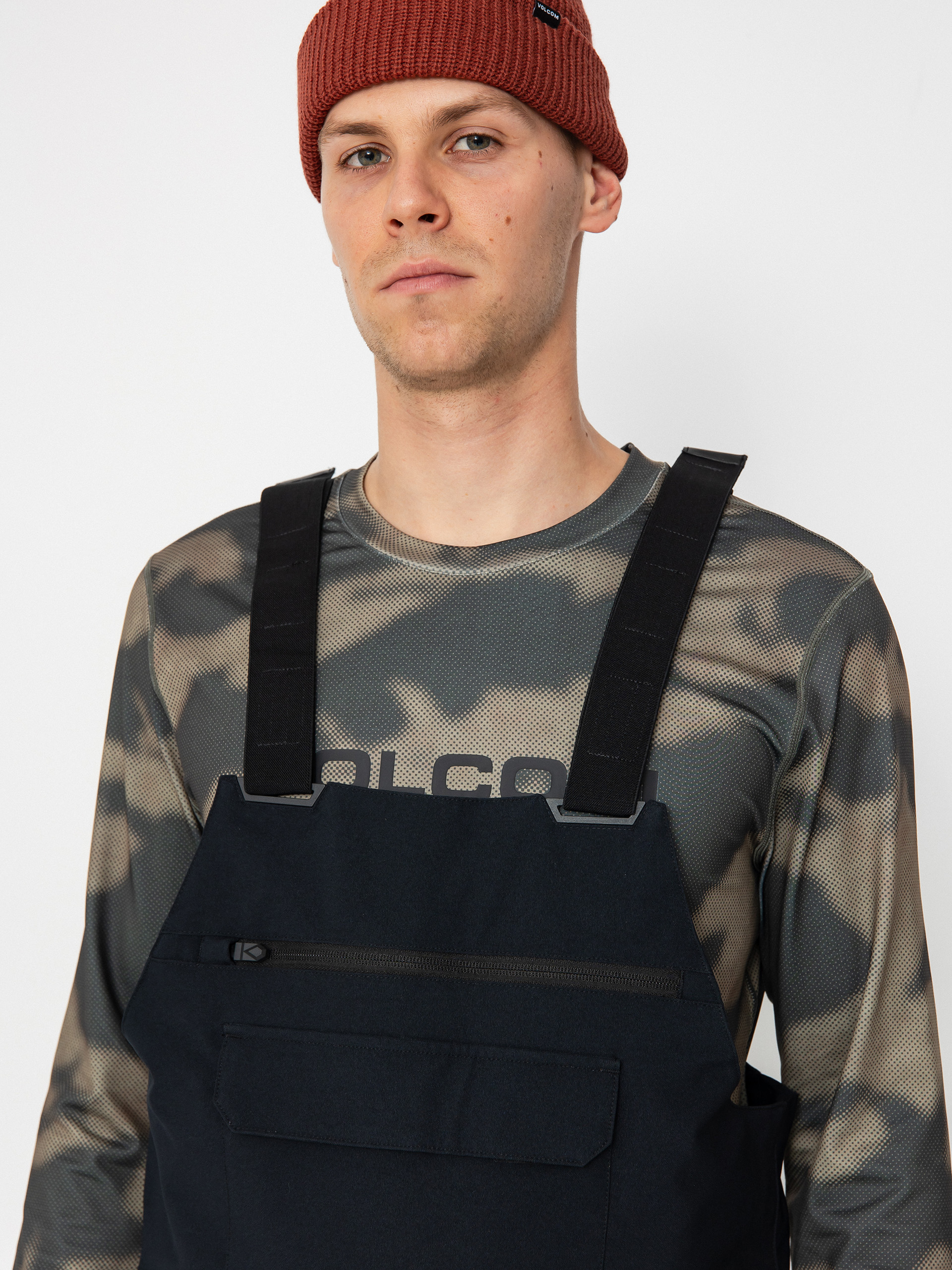 Pentru bărbați Pantaloni pentru snowboard Volcom Roan Bib Overall (black)