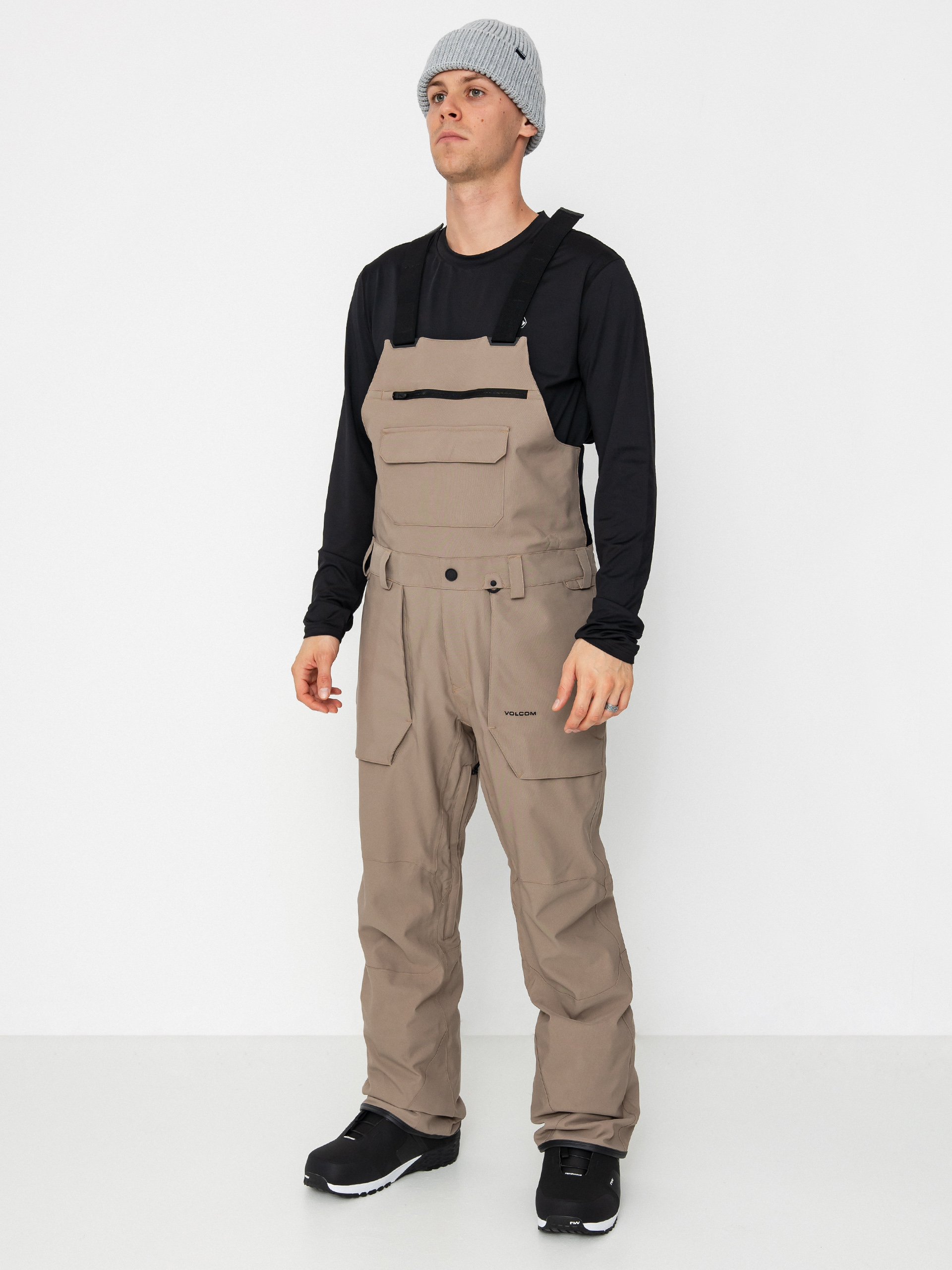 Pentru bărbați Pantaloni pentru snowboard Volcom Roan Bib Overall (chestnut brown)