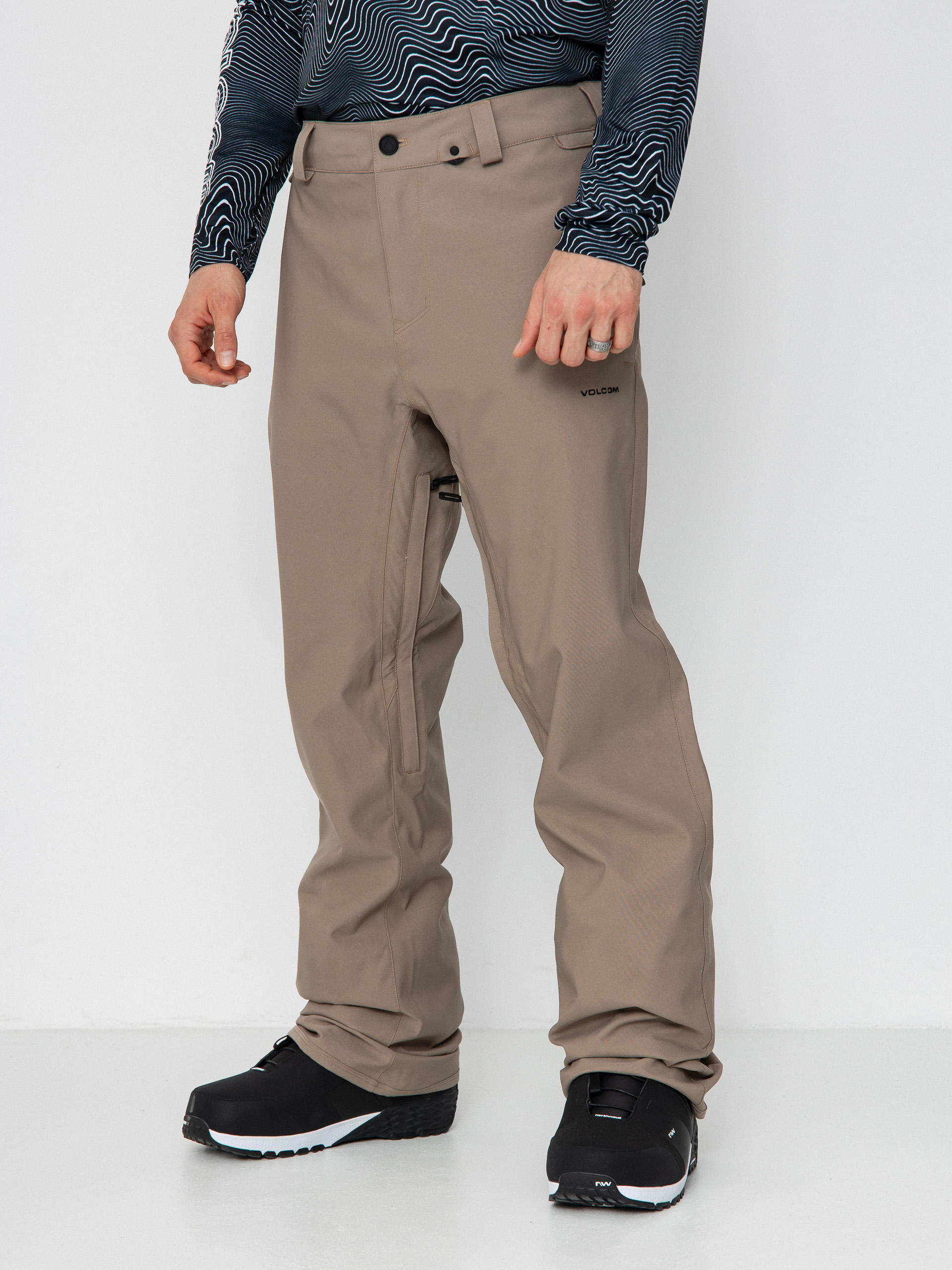 Pentru bărbați Pantaloni pentru snowboard Volcom Freakin Snow Chino (chestnut brown)