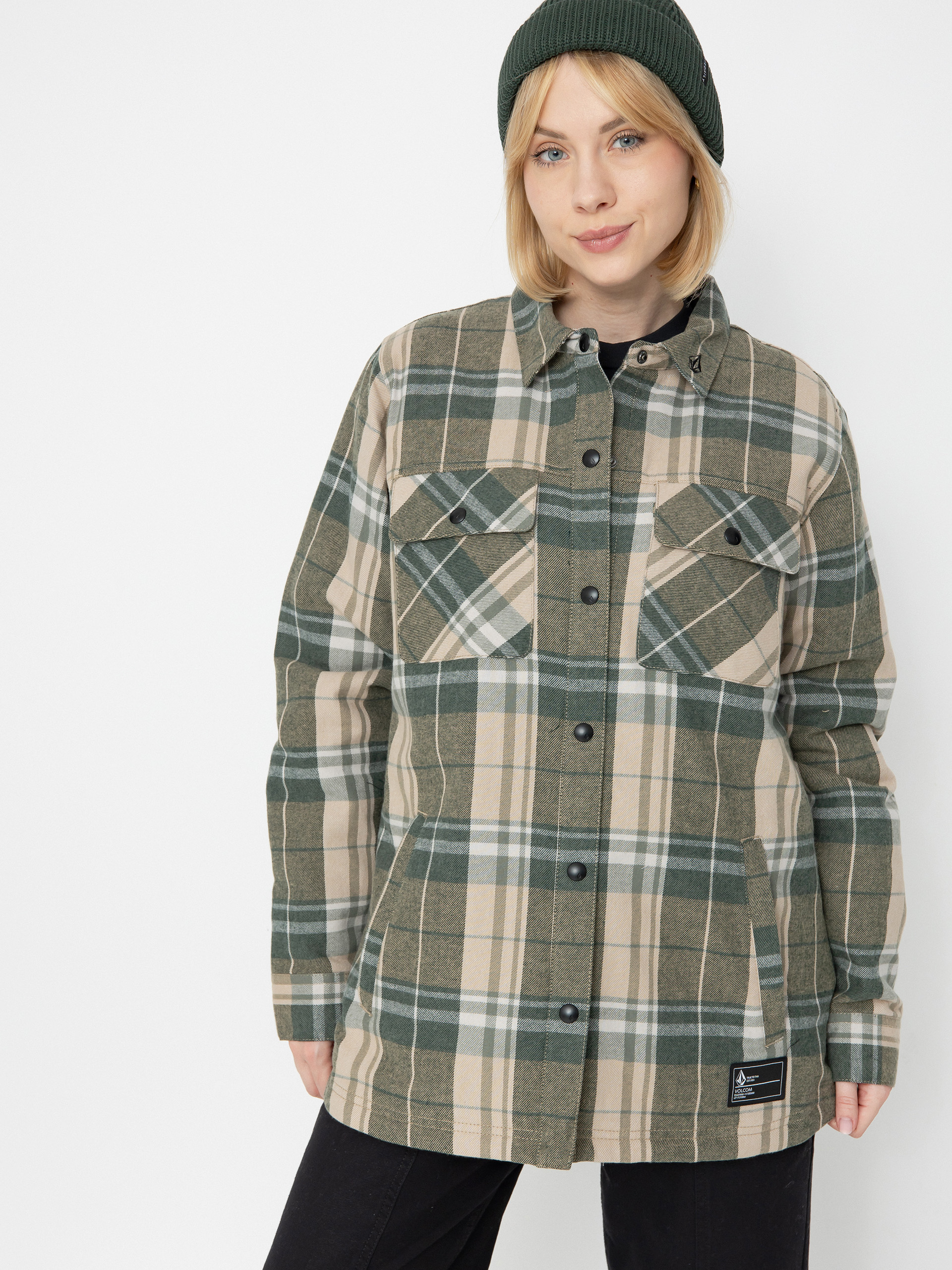 Geacu0103 de snowboard Volcom Ins Riding Flannel Wmn (sand)