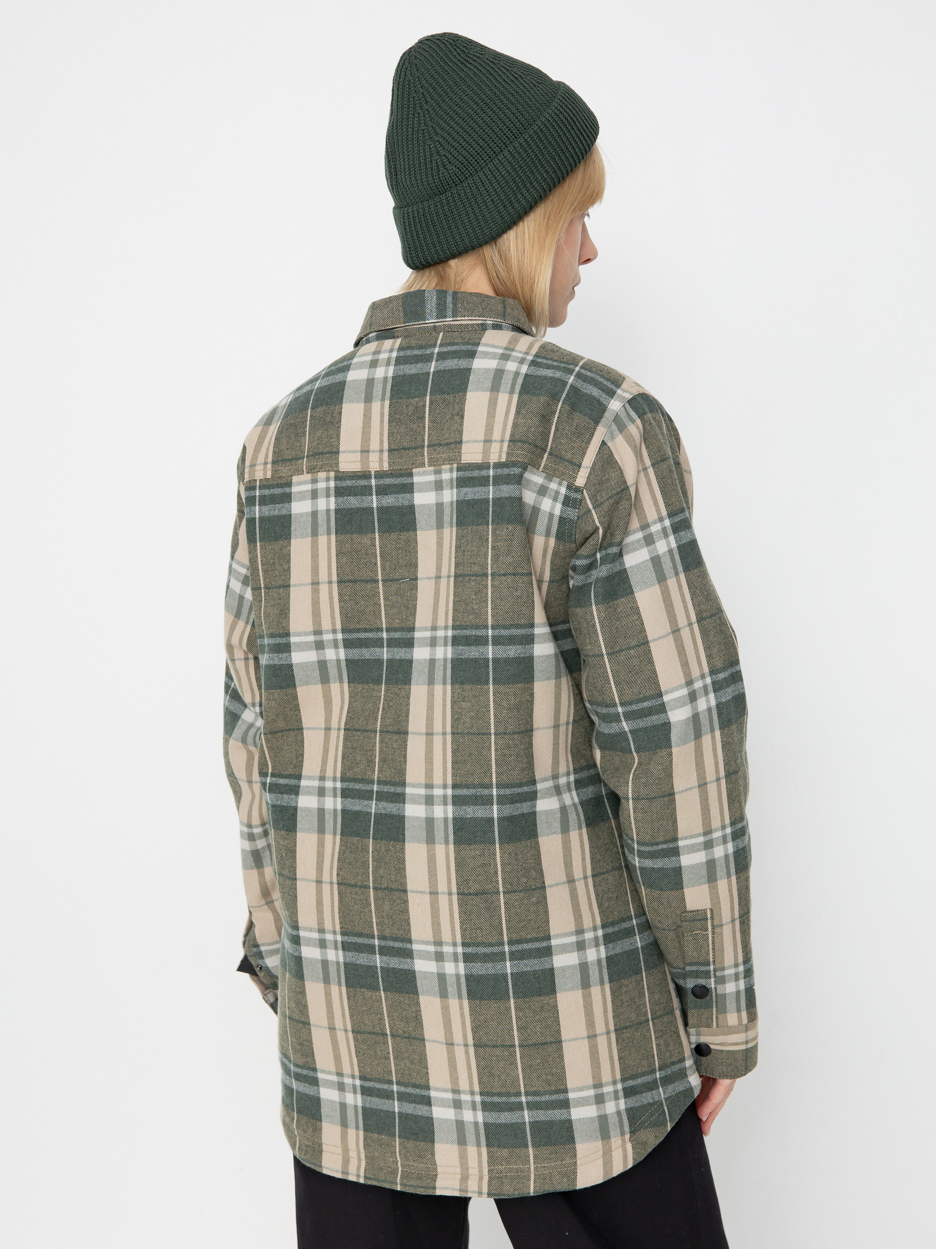 Pentru femei Geacă de snowboard Volcom Ins Riding Flannel (sand)