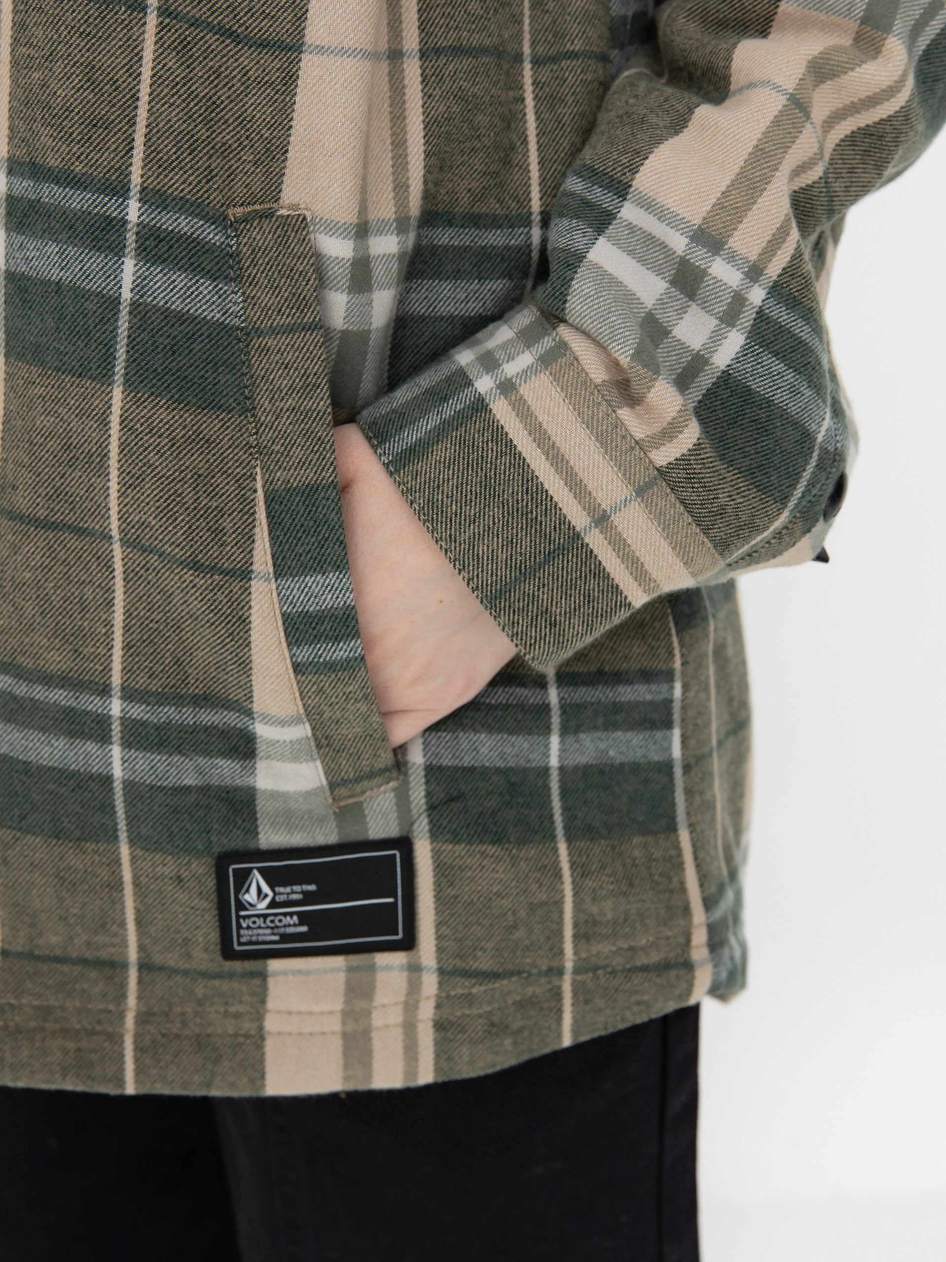 Pentru femei Geacă de snowboard Volcom Ins Riding Flannel (sand)