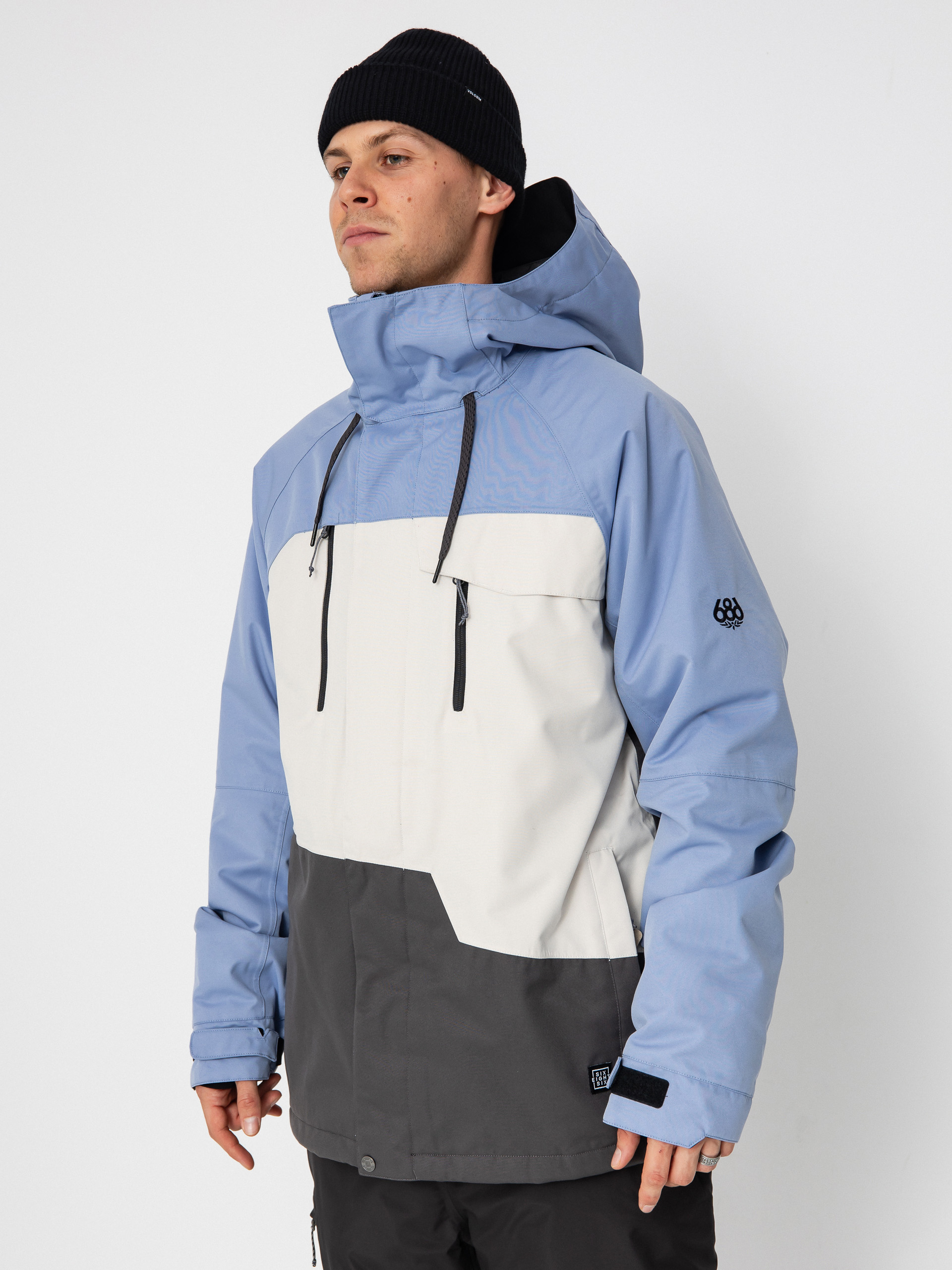 Pentru bărbați Geacă de snowboard 686 Geo Insulated (purple impression colorblock)