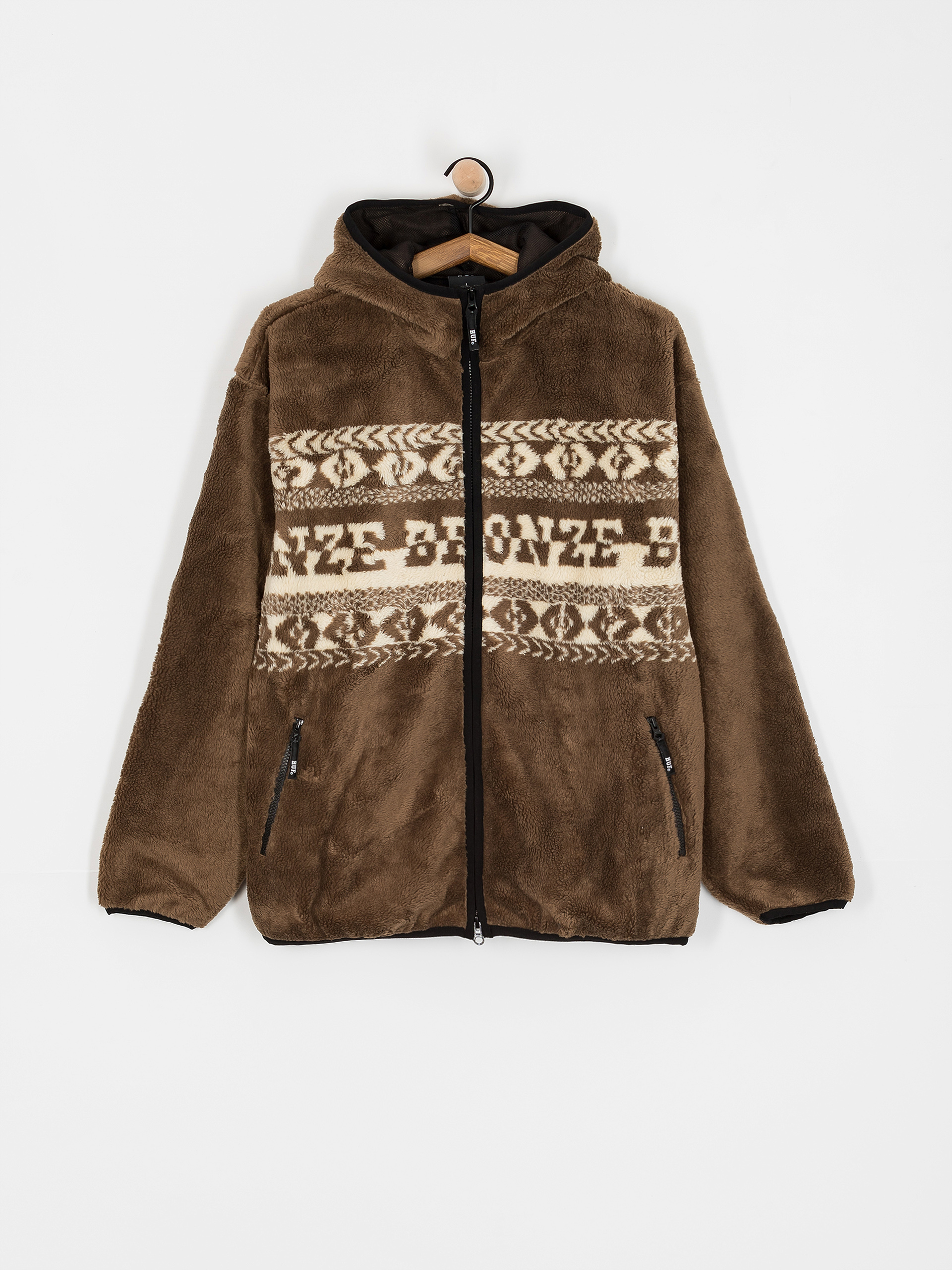 Pentru bărbați Hanorac din fleece HUF X Bronze High Pile (brown)