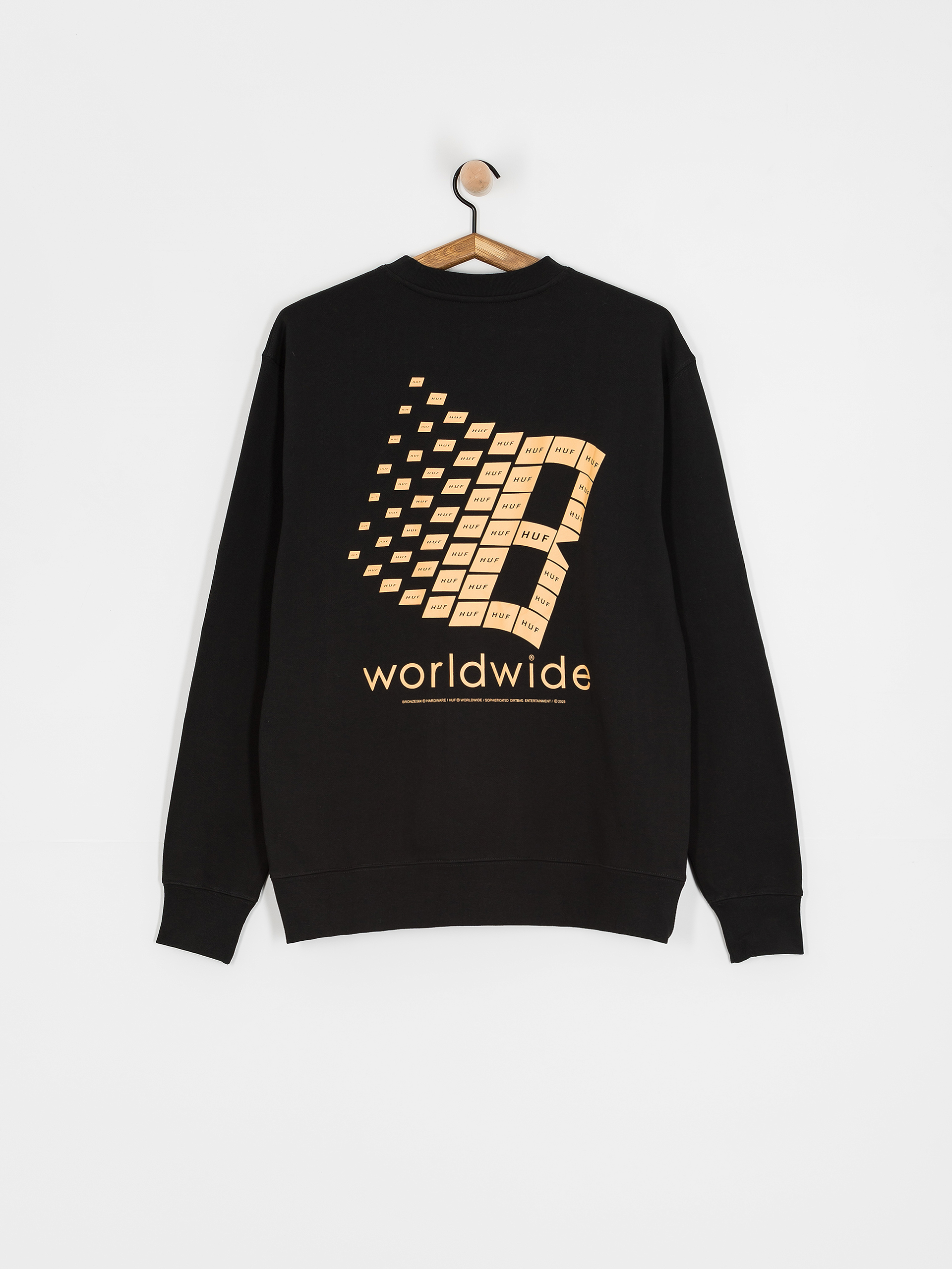 Hanorac HUF X Bronze Worldwide Crewneck (black)