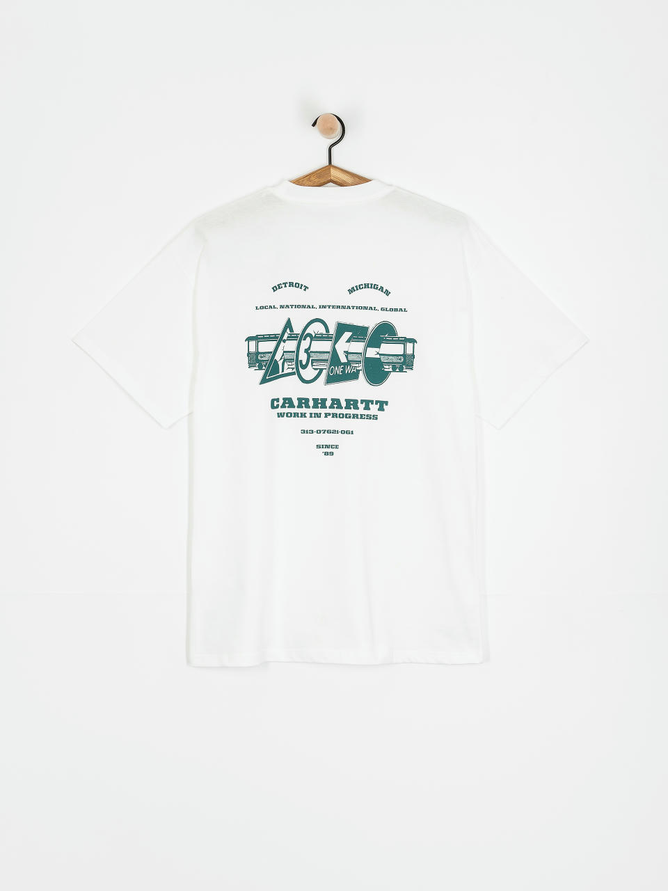 Tricou Carhartt WIP Runaway (white/malachite)