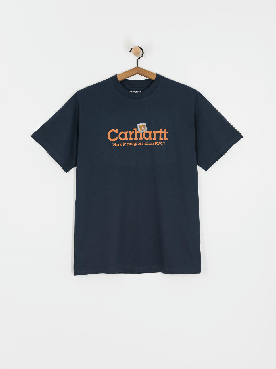 Tricou Carhartt WIP Label Script (blue)