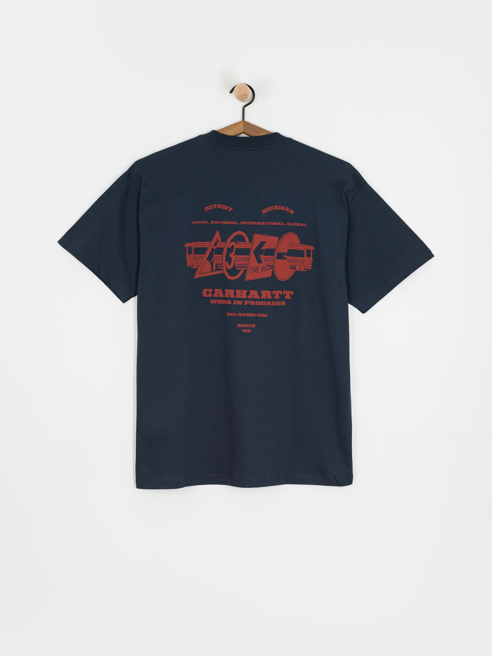 Tricou Carhartt WIP Runaway (blue/vermillion)