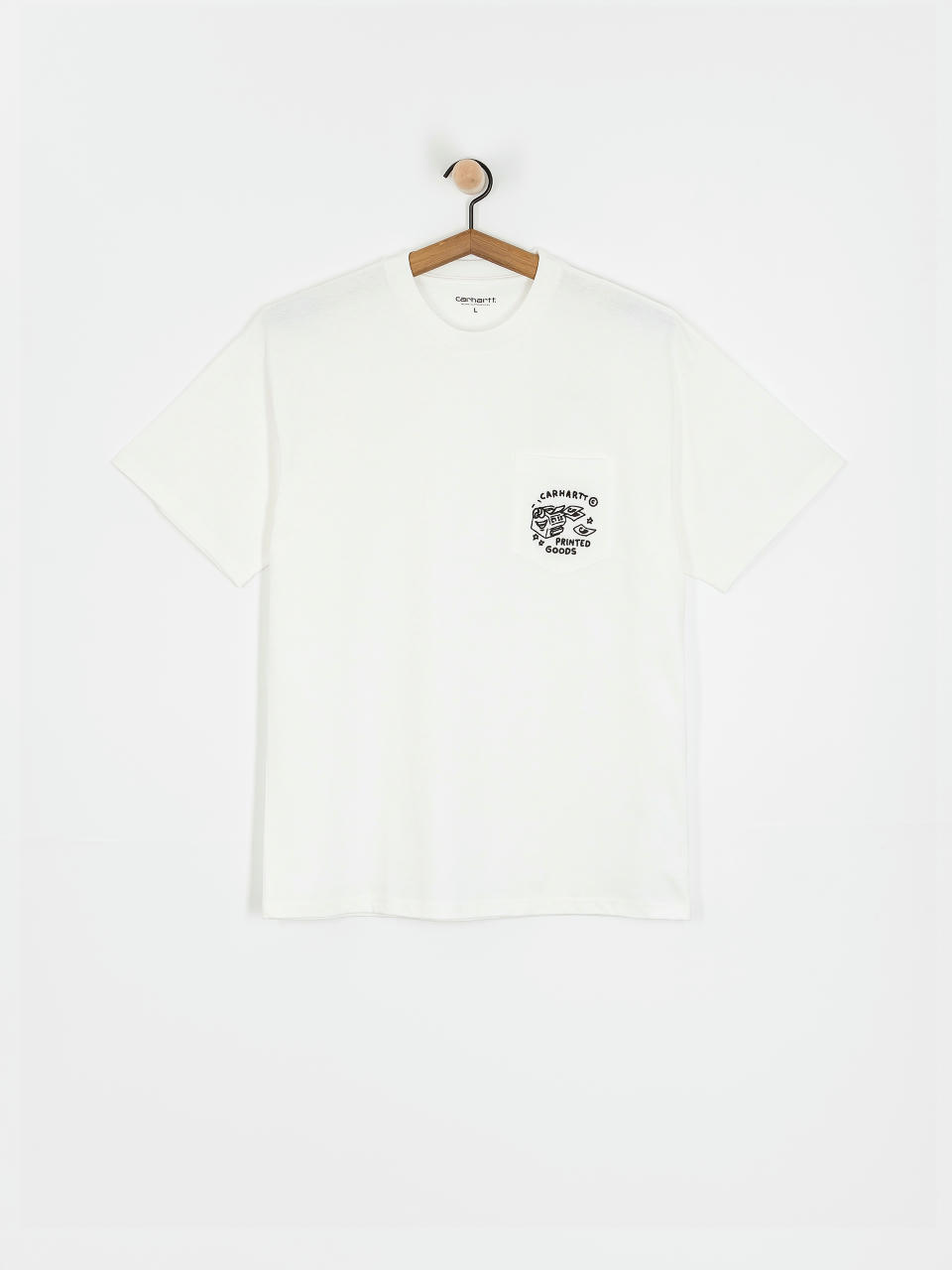 Tricou Carhartt WIP Fragments Pocket (white/black)