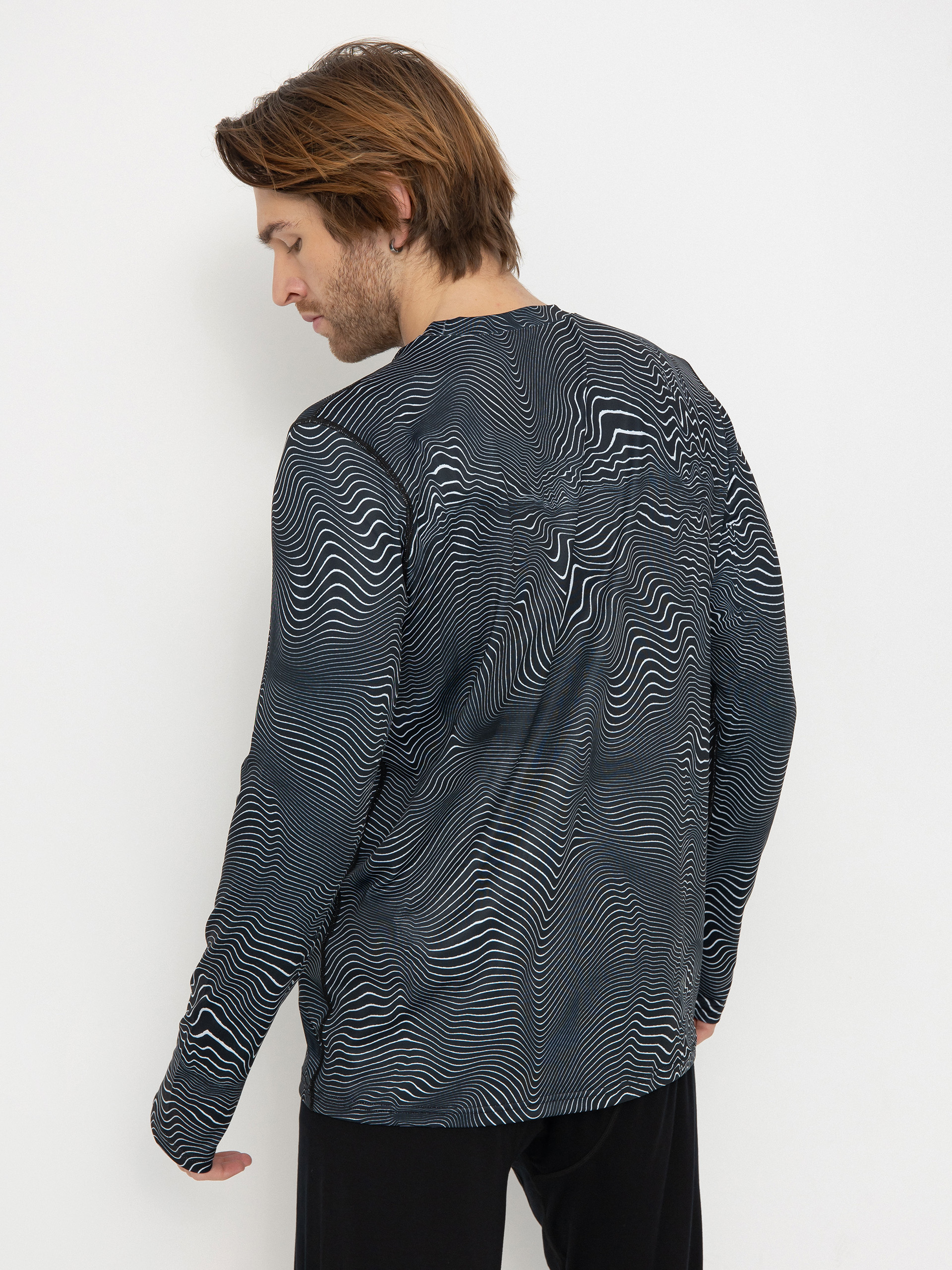 Pentru bărbați Longsleeve Volcom M V Science Crew (black print)