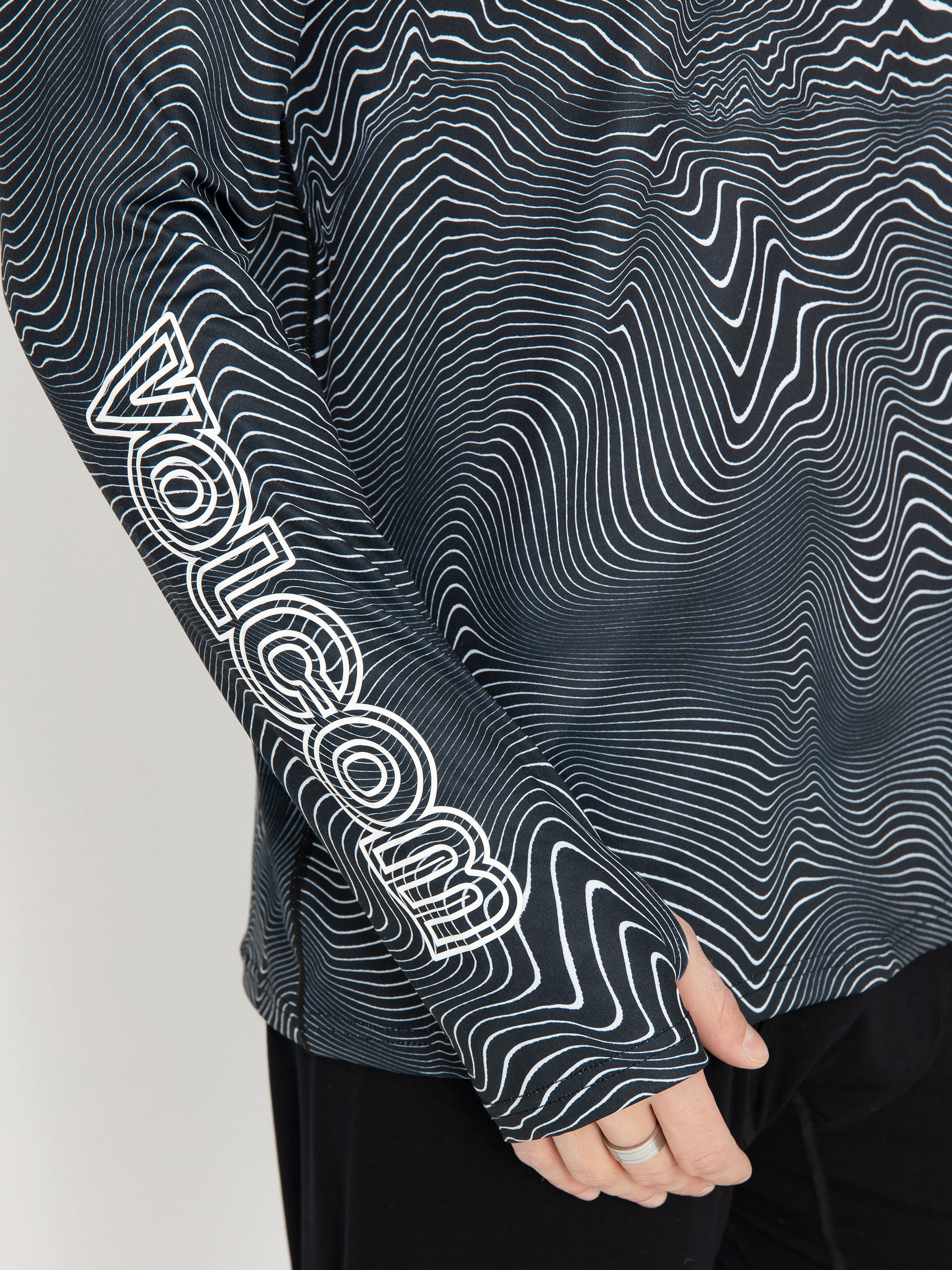 Pentru bărbați Longsleeve Volcom M V Science Crew (black print)