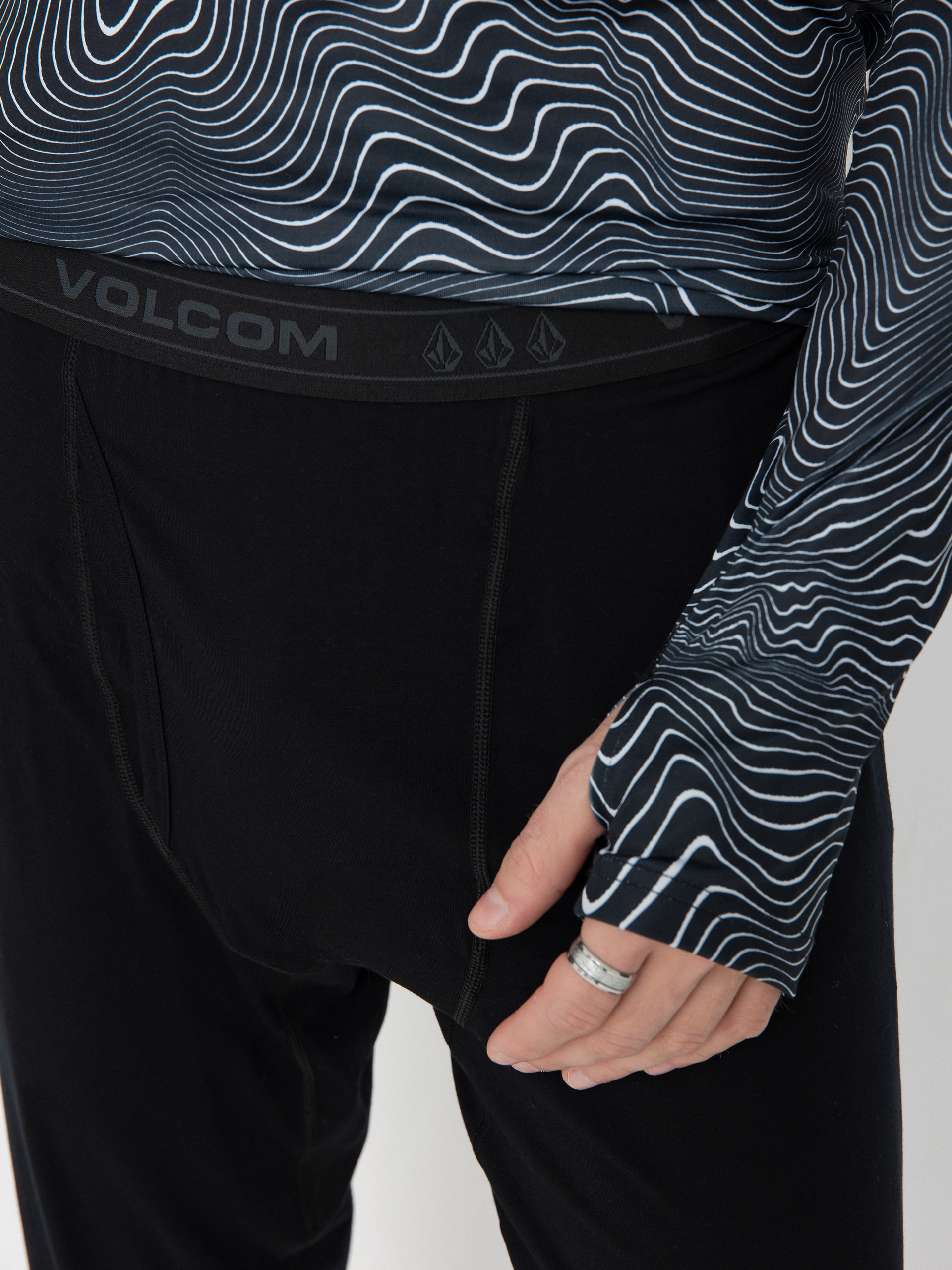 Pentru bărbați Colanți termici Volcom M Merino Blend (black)